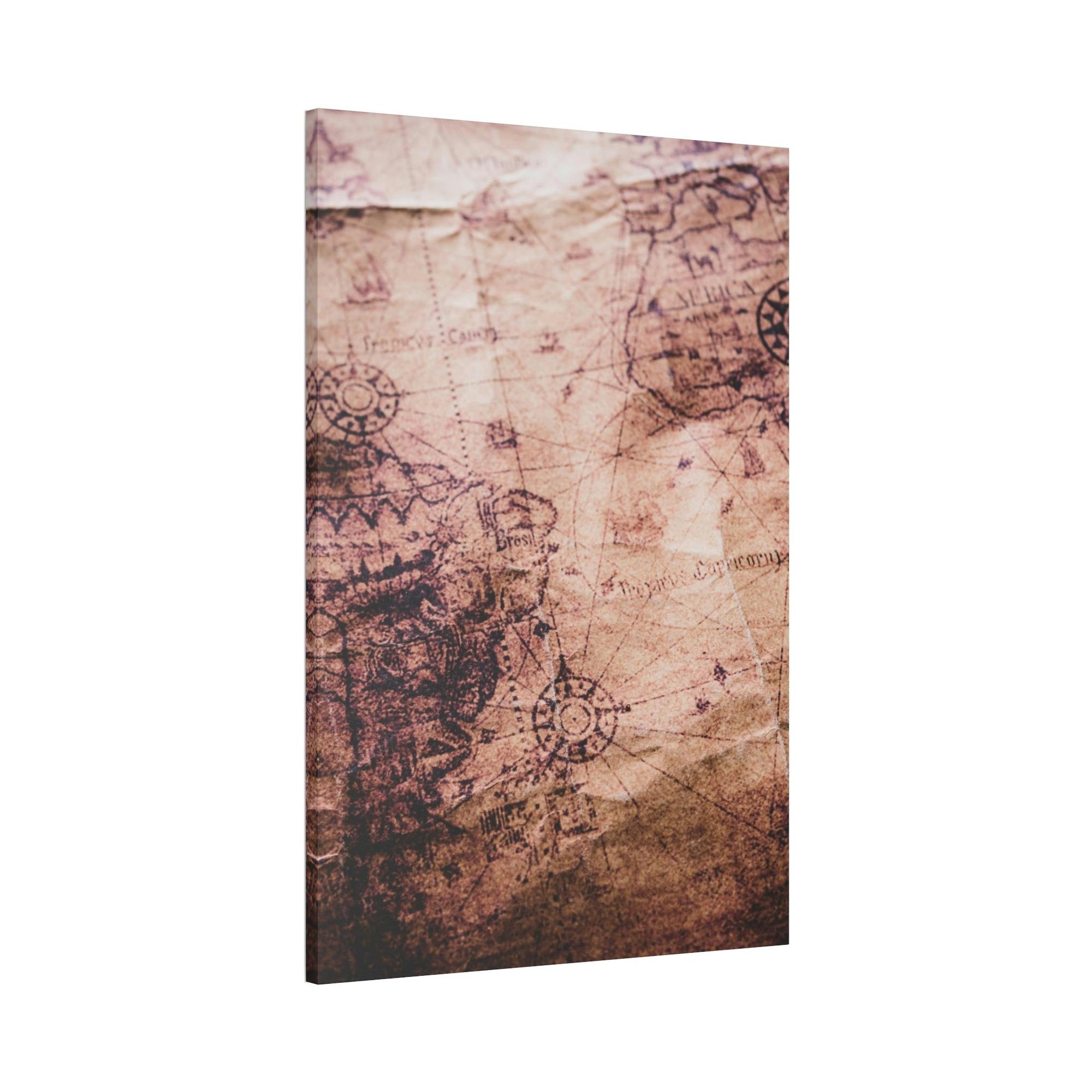 undefined Historical Hues: A Painting of Vintage Maps as a Palette of Time