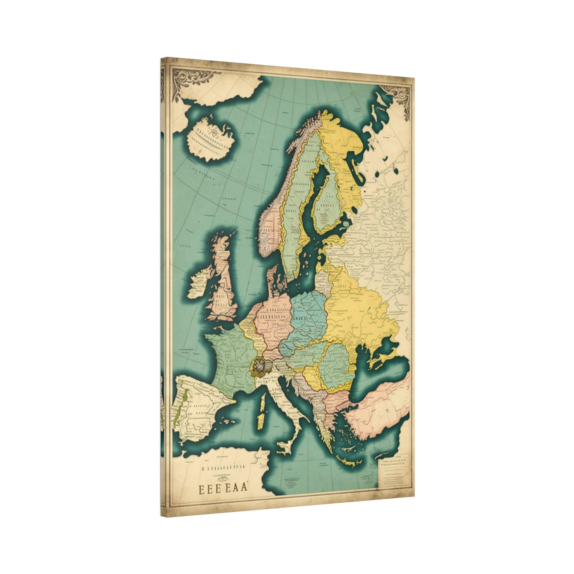Vintage Maps Vintage Visions: A Painting of Vintage Maps as a Window to the Past