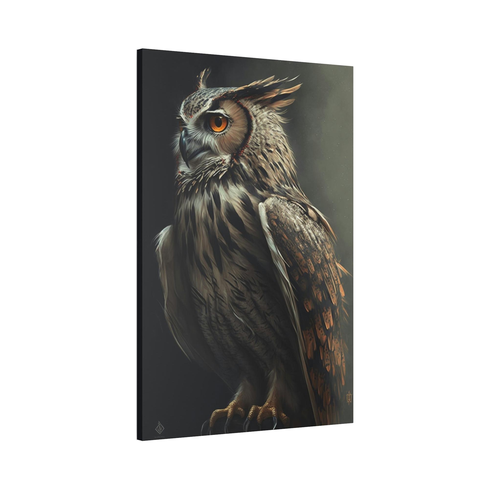 Owls Noble Hunter: An Artistic Depiction of a Single Owl