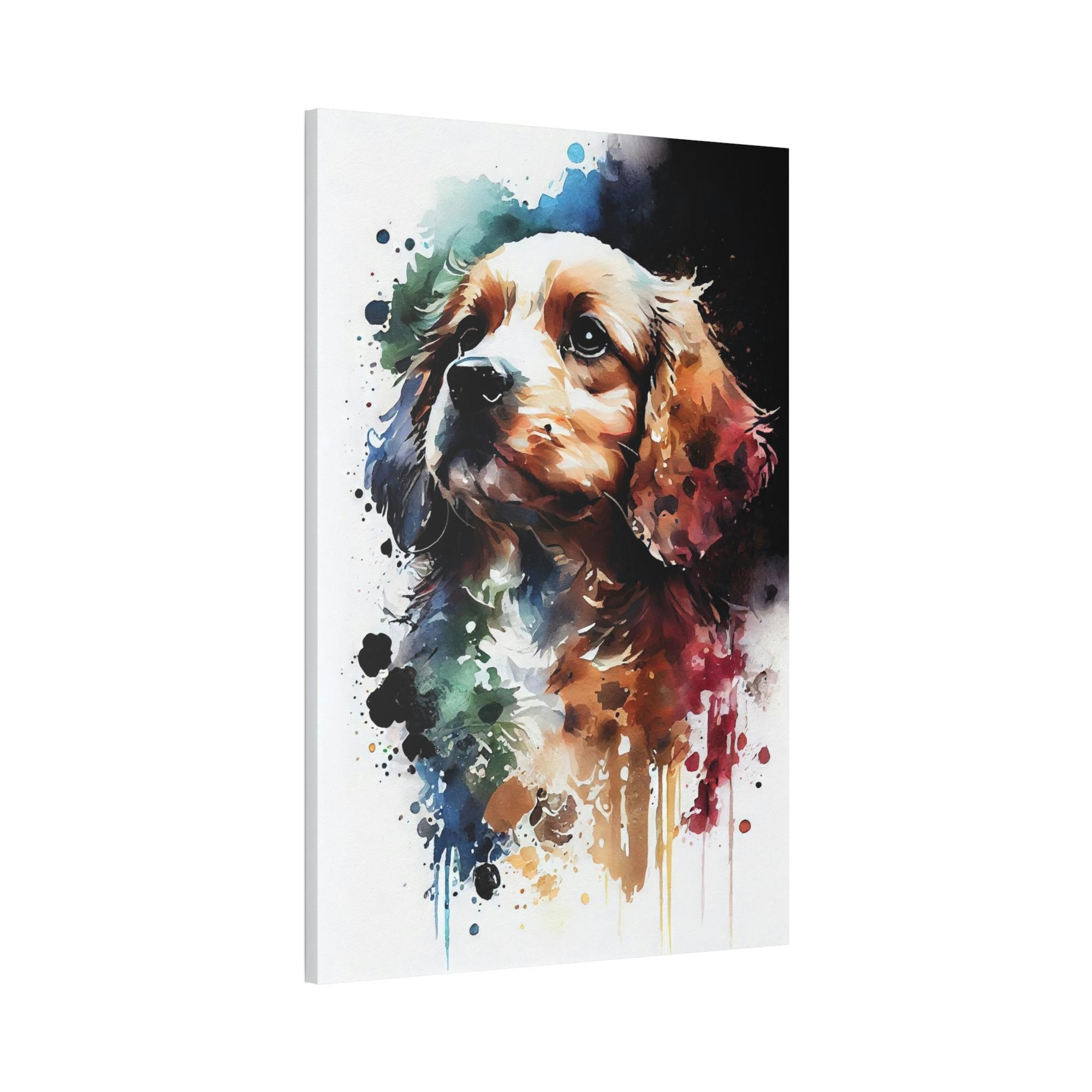 undefined Framed Furry Friend: Print on Canvas of an Adorable Pup