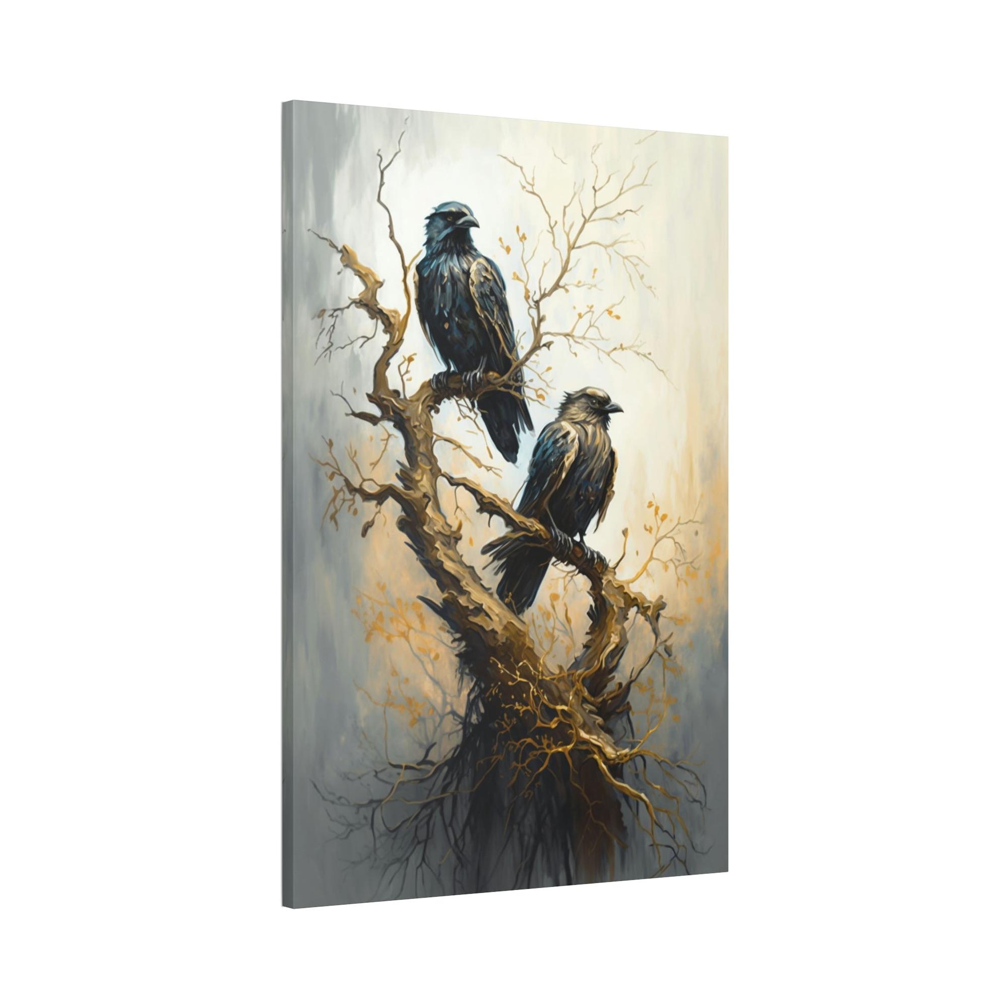 Ravens A Gathering of Ravens: A Mystical Forest Scene
