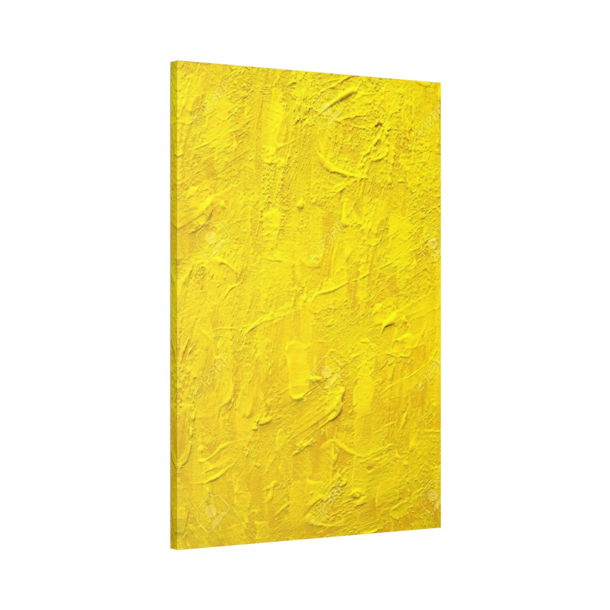 Yellow Relaxing and Serene Wall Art Print of a Yellow Color on Natural Canvas