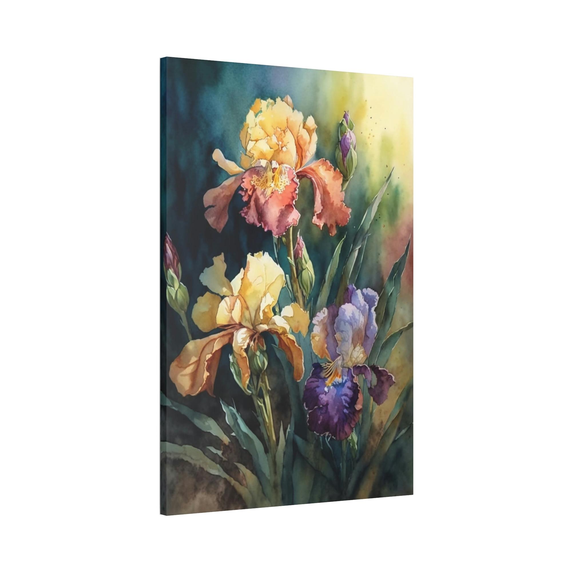 Irises Iris Melodies: A Canvas of Floral Rhythms and Textures