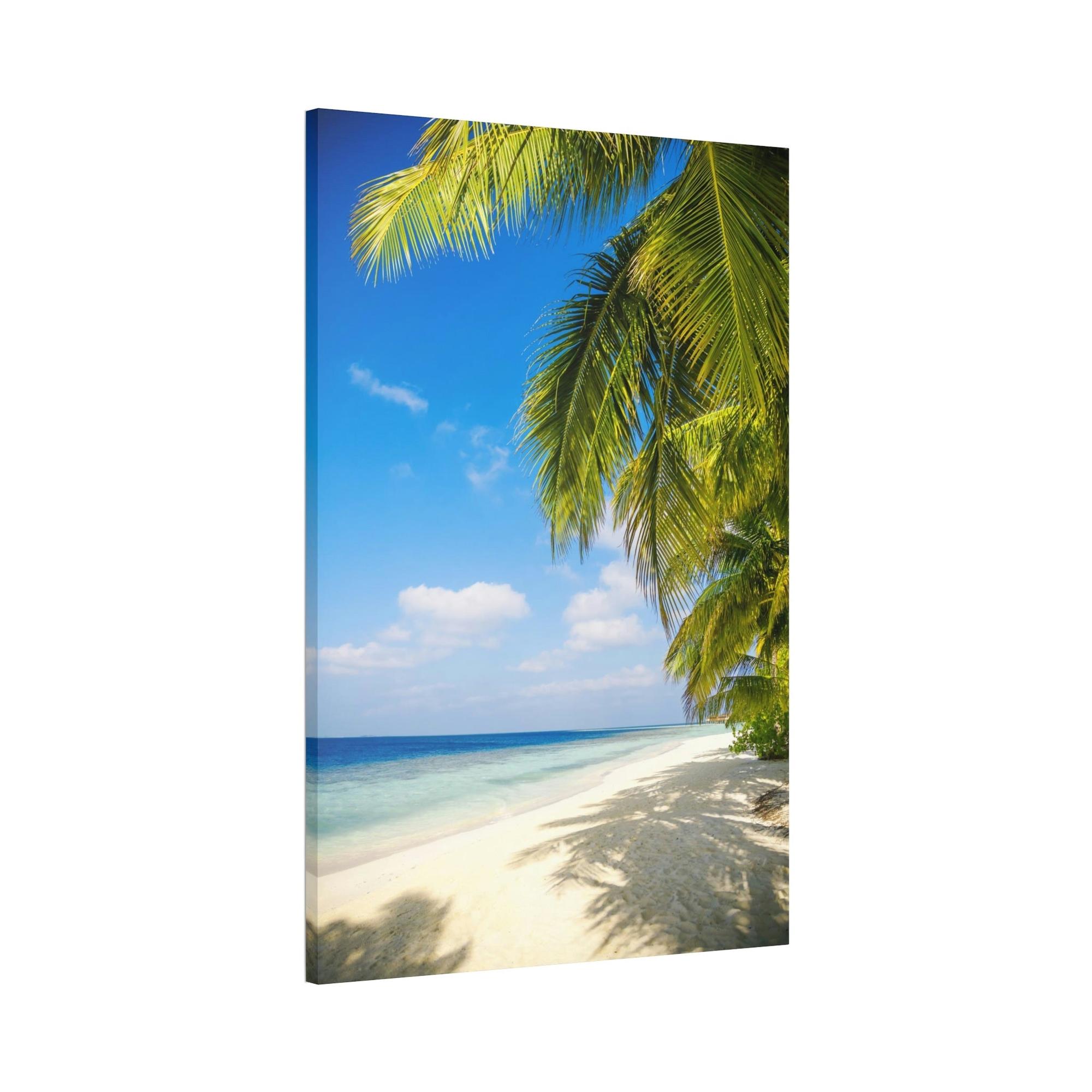Island Beach Shores of Serenity: Wall Art of an Island Beach on a Natural Canvas & Poster