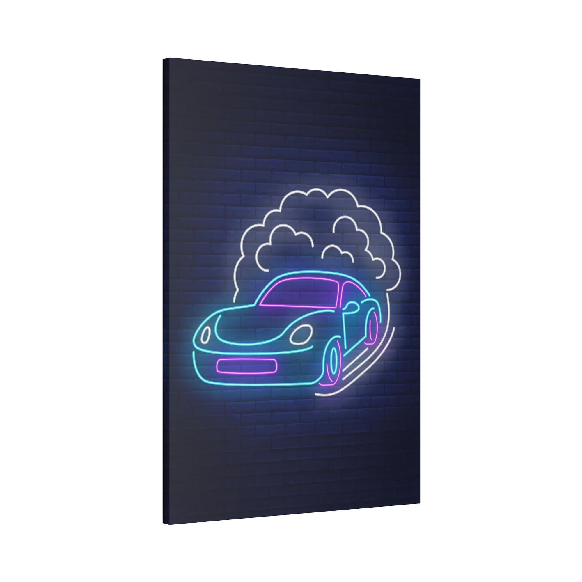 Neon Luminous Landscapes Awakened: Neon-inspired Canvas Prints for Striking Wall Decor