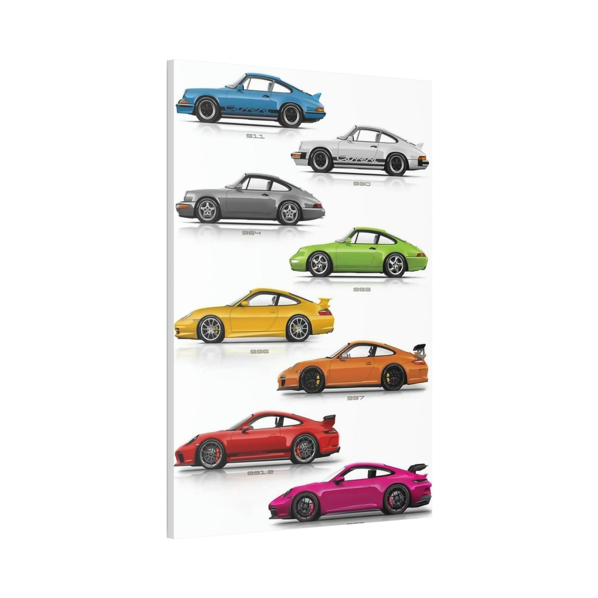 Porsche The Porsche Lifestyle: Wall Art on Natural Canvas for Luxury Living Spaces
