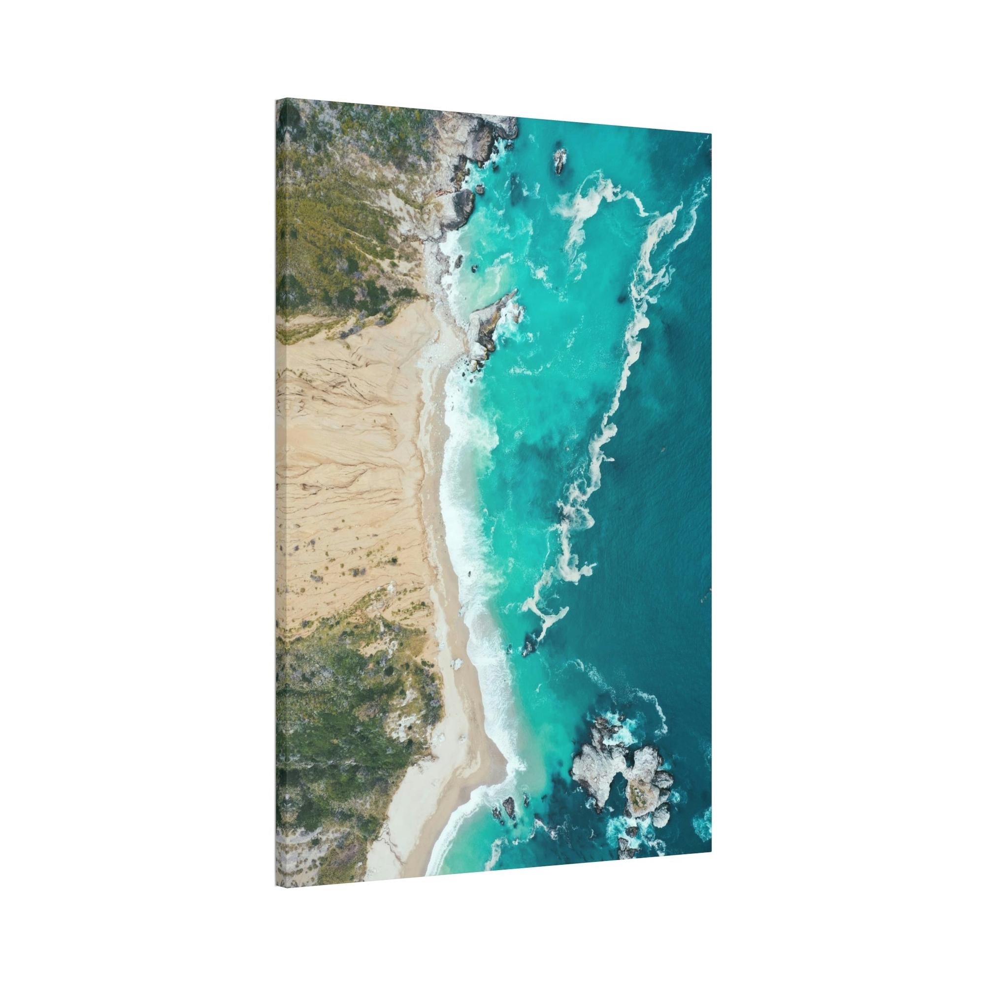 Island Beach Ocean Paradise: Art Print of a Breathtaking Island Beach on a Natural Canvas & Poster