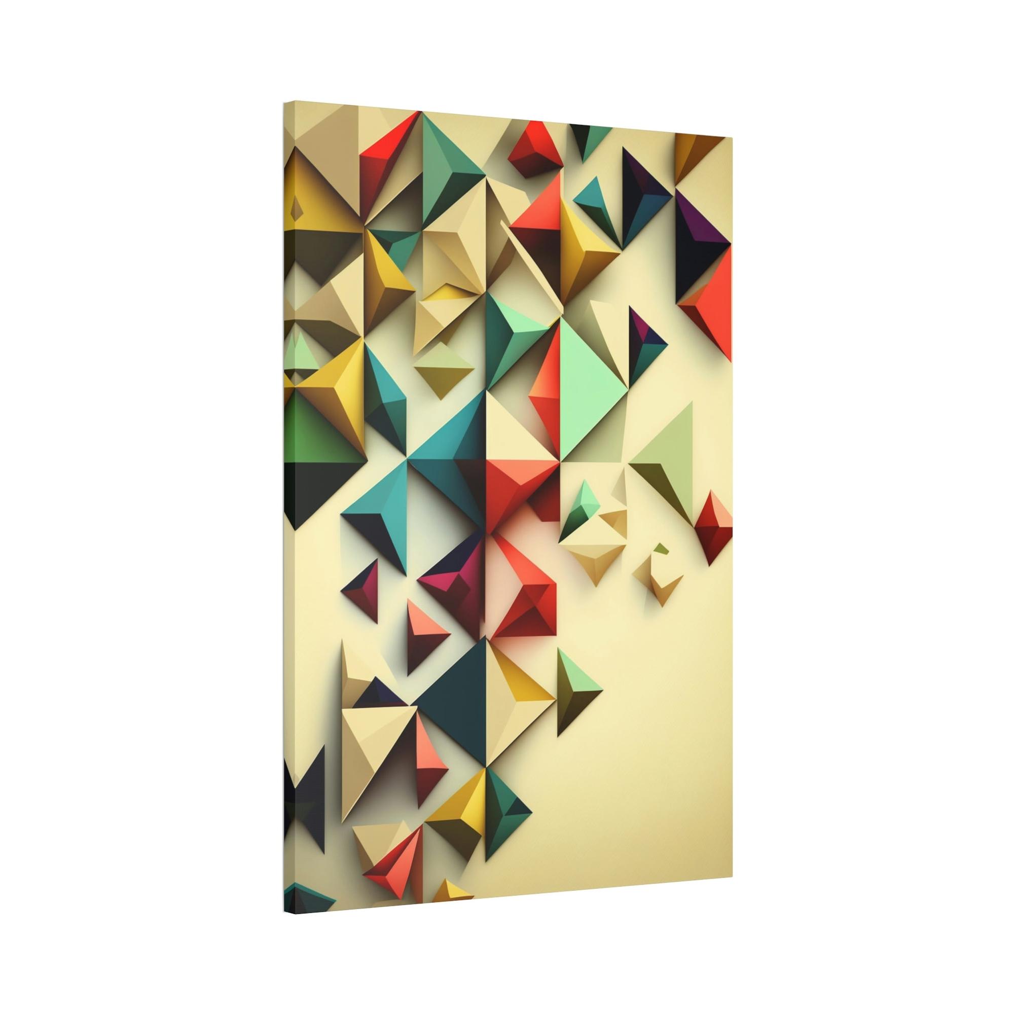 Abstract Geometric Framed Canvas & Poster Print of Geometric Artwork: A Fusion of Shapes
