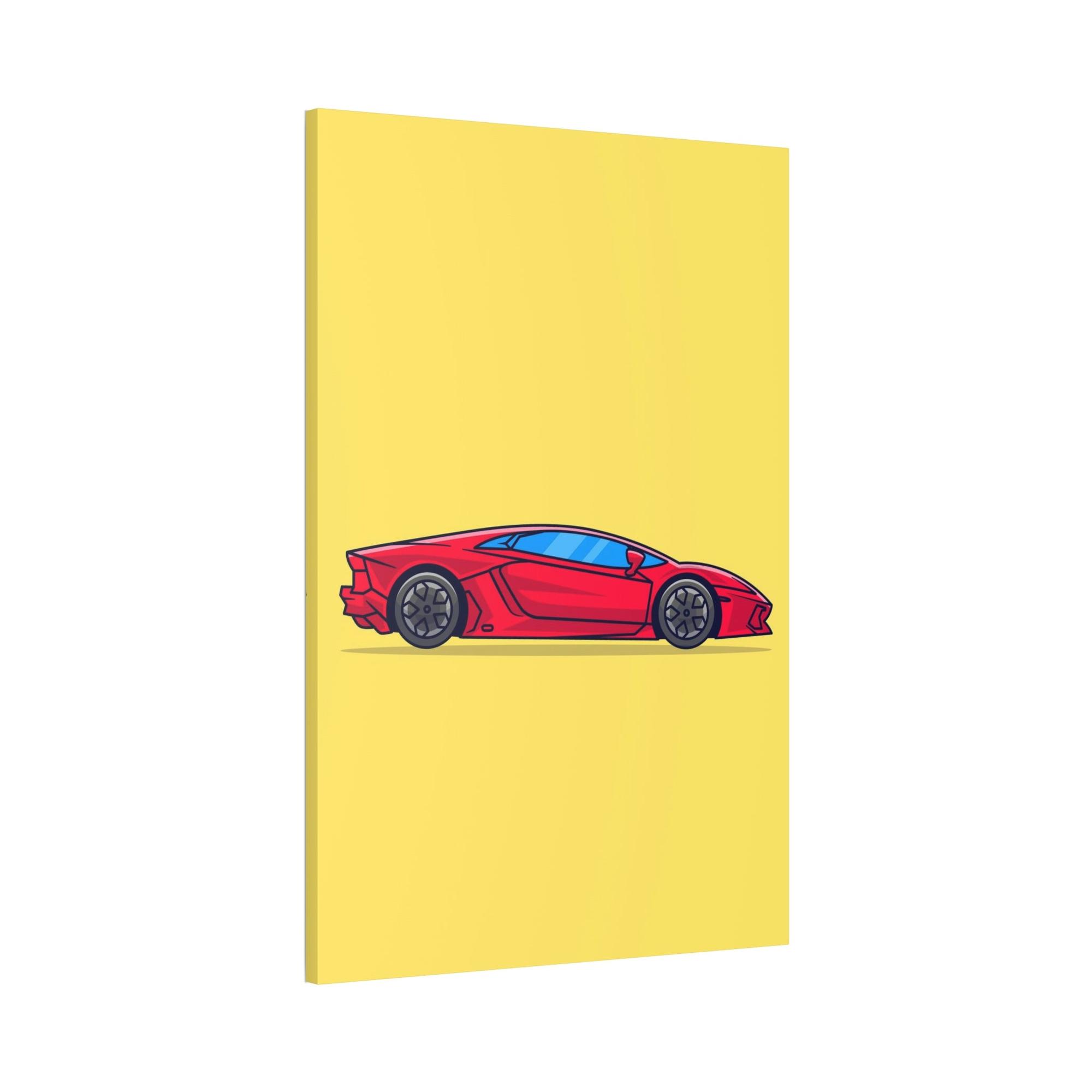 Lamborghini Vibrant Velocity: Red Lamborghini Canvas & Poster Print for Art Enthusiasts