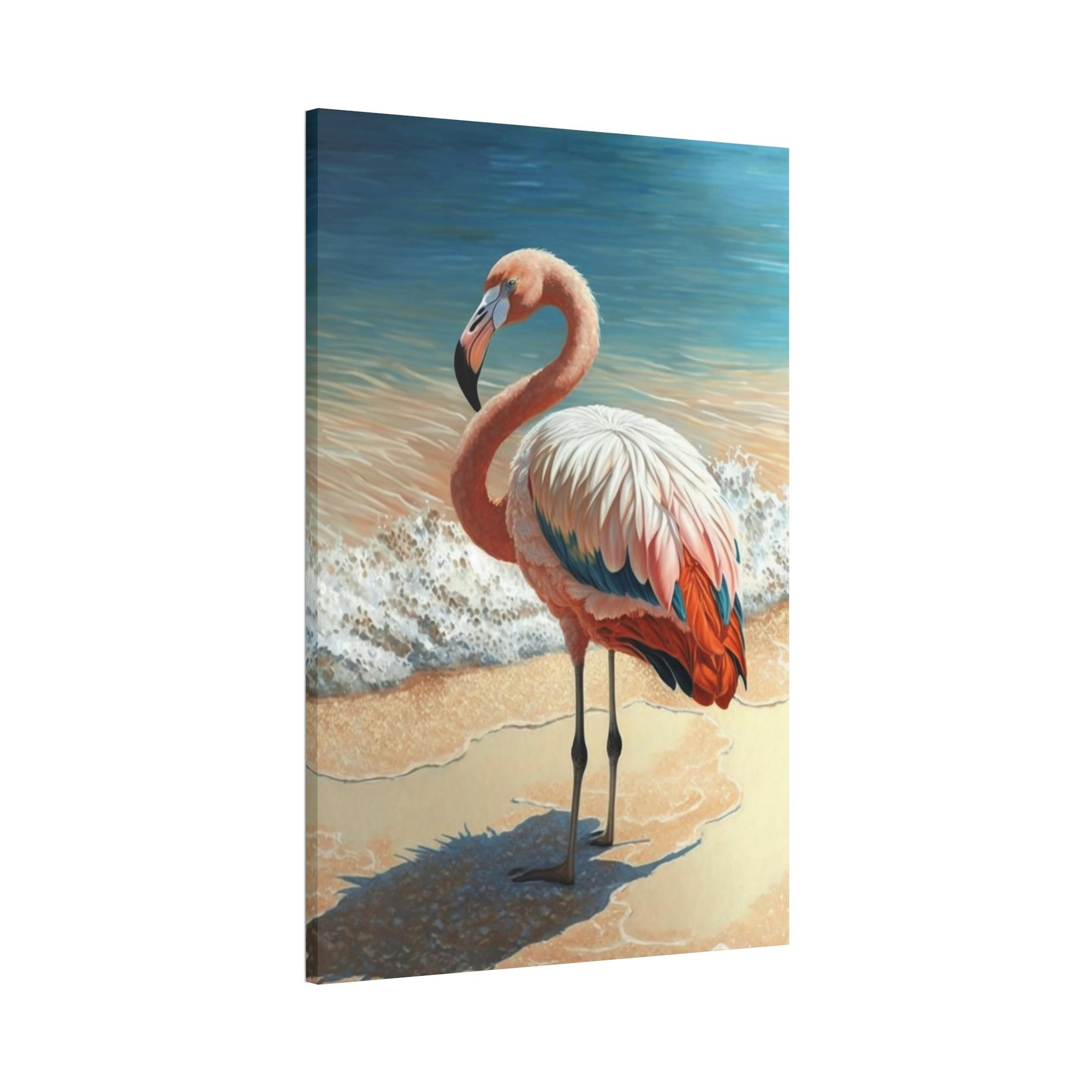 Flamingos A Splash of Pink: A Canvas of Flamingos and Coastal Charm