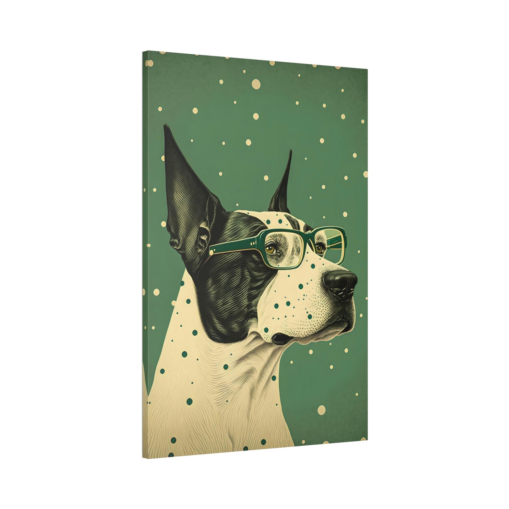 Dogs Pawsitively Adorable: Wall Art of a Cute Dog on Natural Canvas