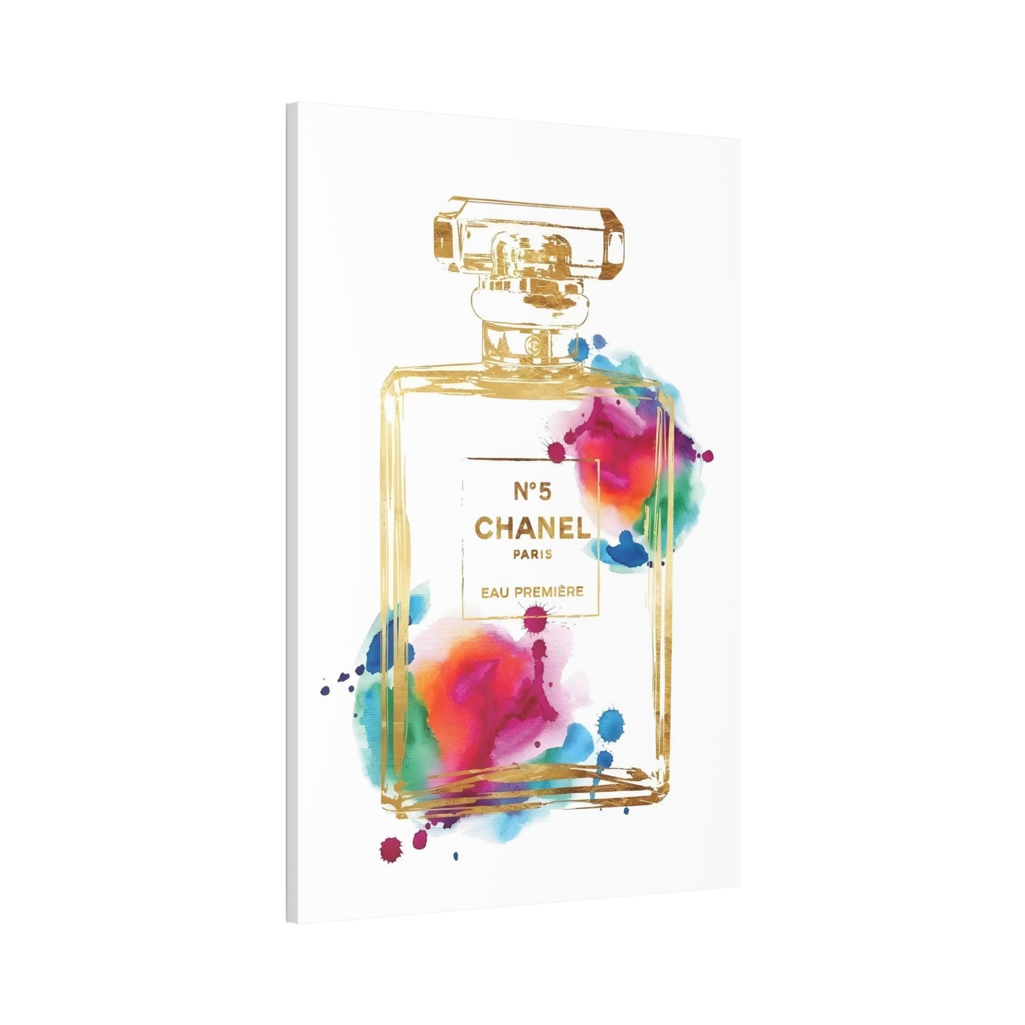 Chanel Iconic Beauty: Chanel-Inspired Print on Natural Canvas & Poster