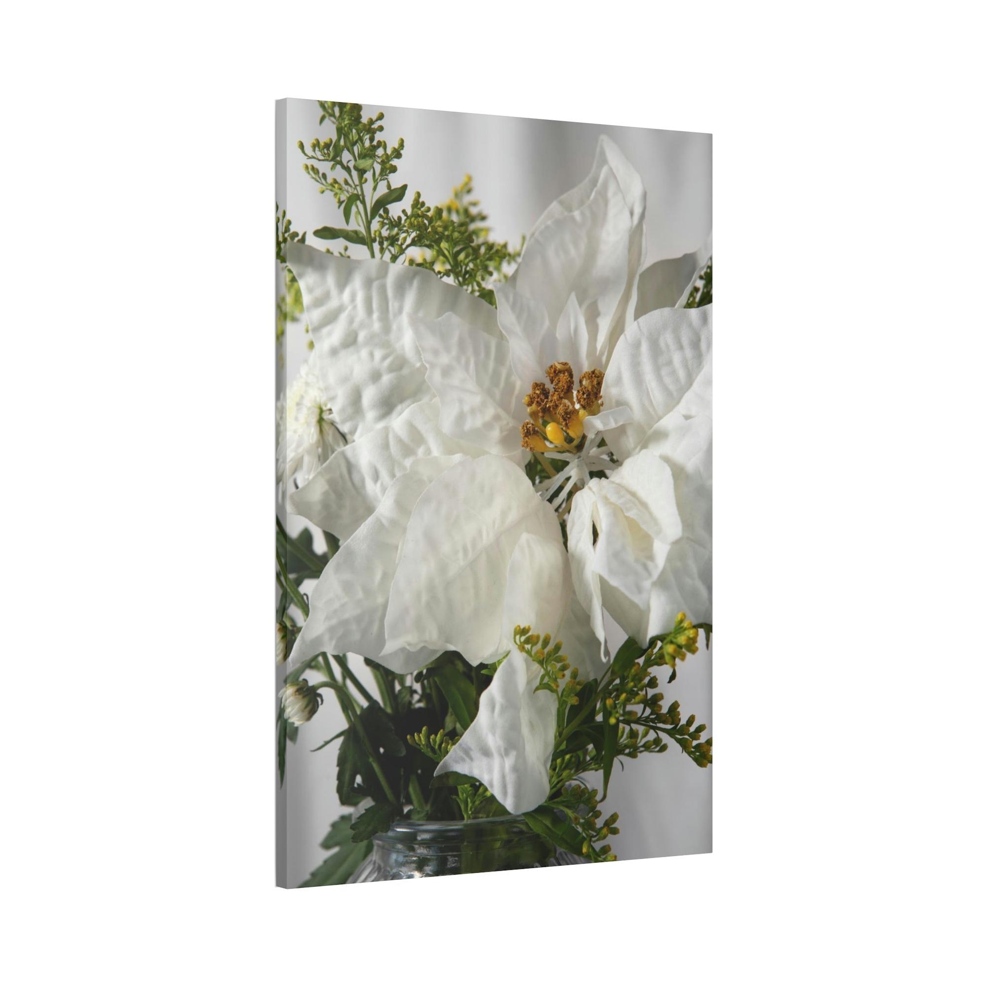 Poinsenttias The Beauty of Poinsenttias: A Winter Wonderland on Canvas