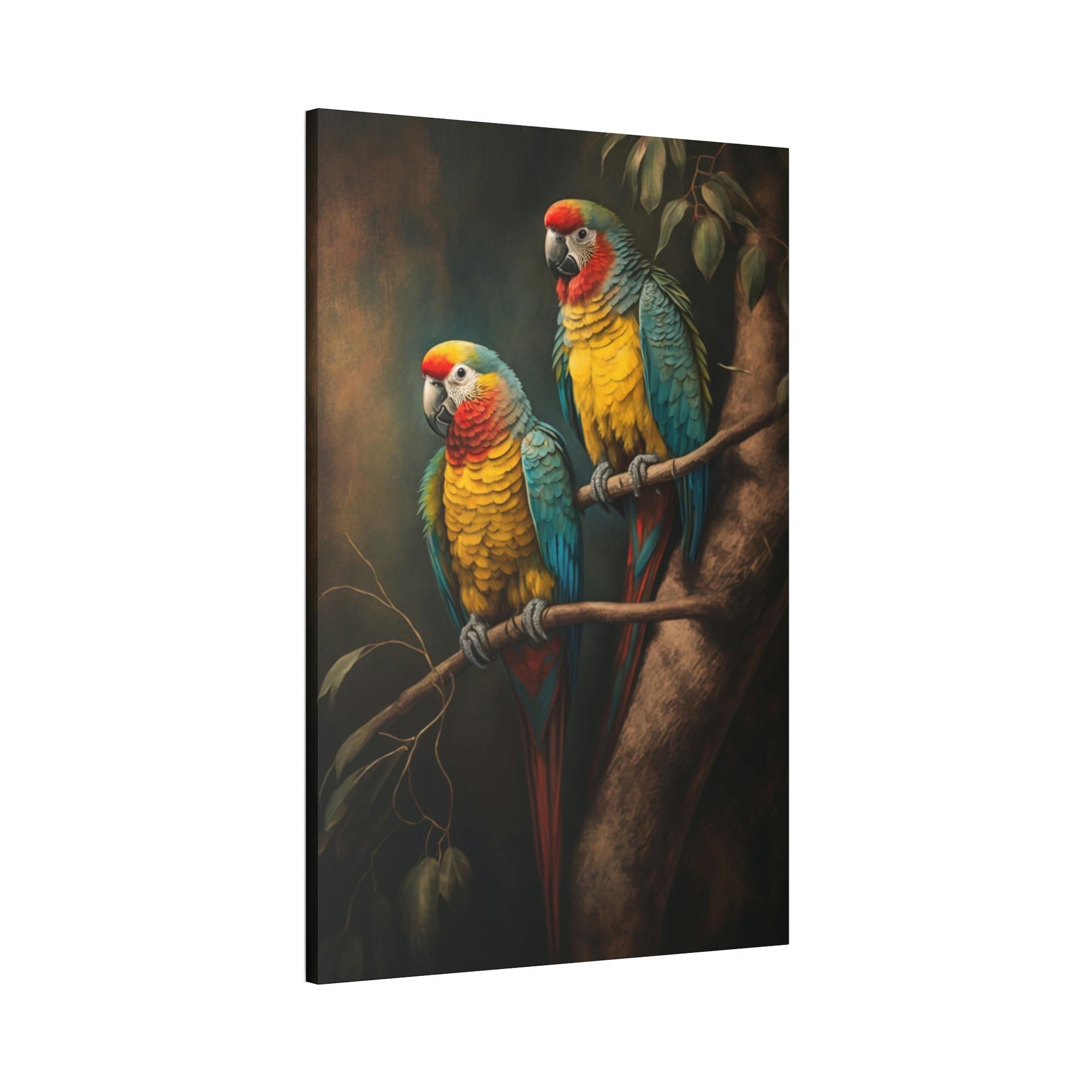 Parrots Tropical Symphony: A Canvas of Parrot Colors and Song