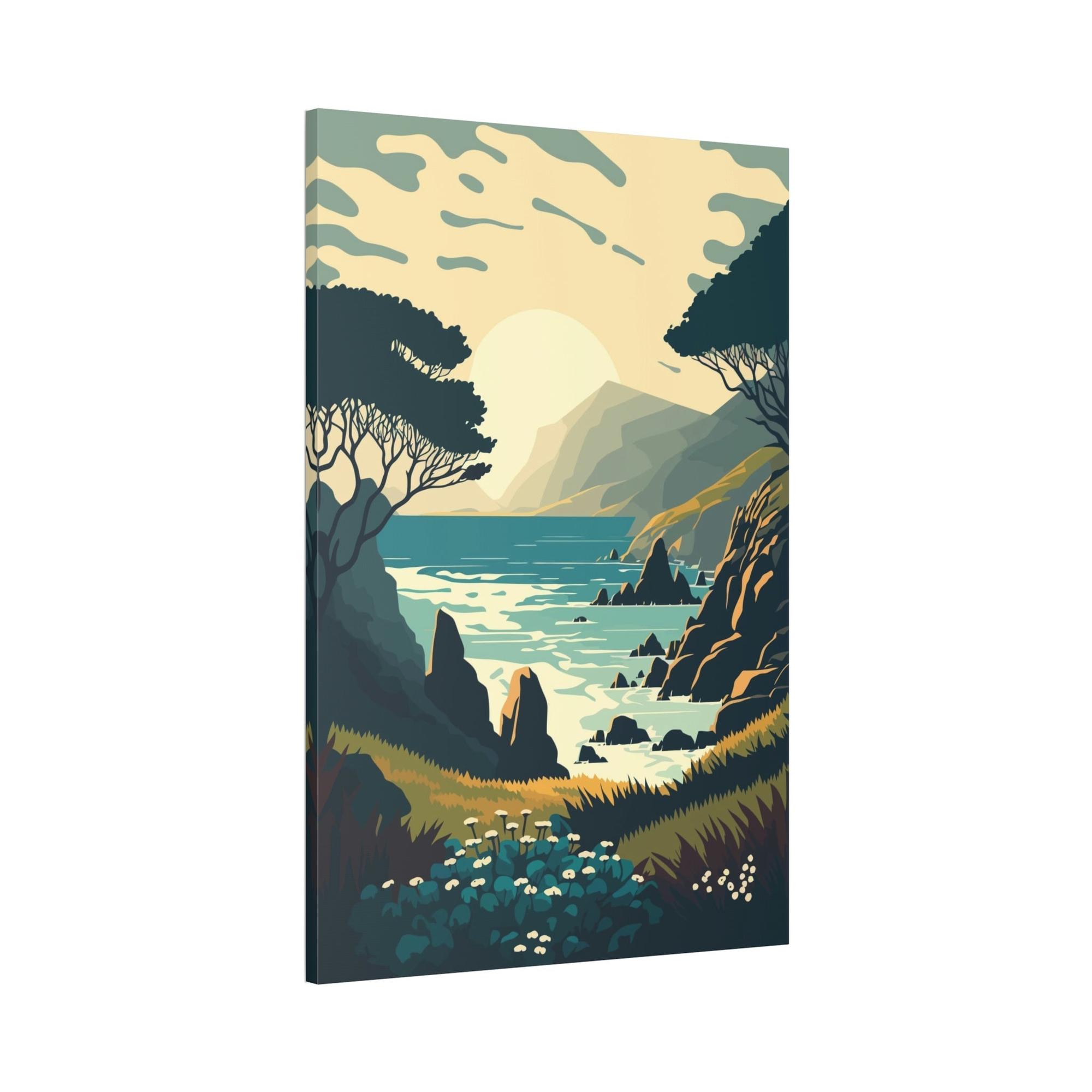 Lakes And Rivers The Majesty of Lakes: Poster of a Majestic Lake on Framed Canvas