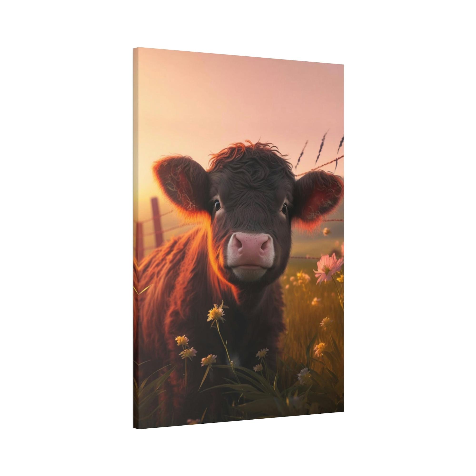 Cows Serene Bovine Beauty: Framed Poster Wall Art Featuring a Stunning Cow Portrait