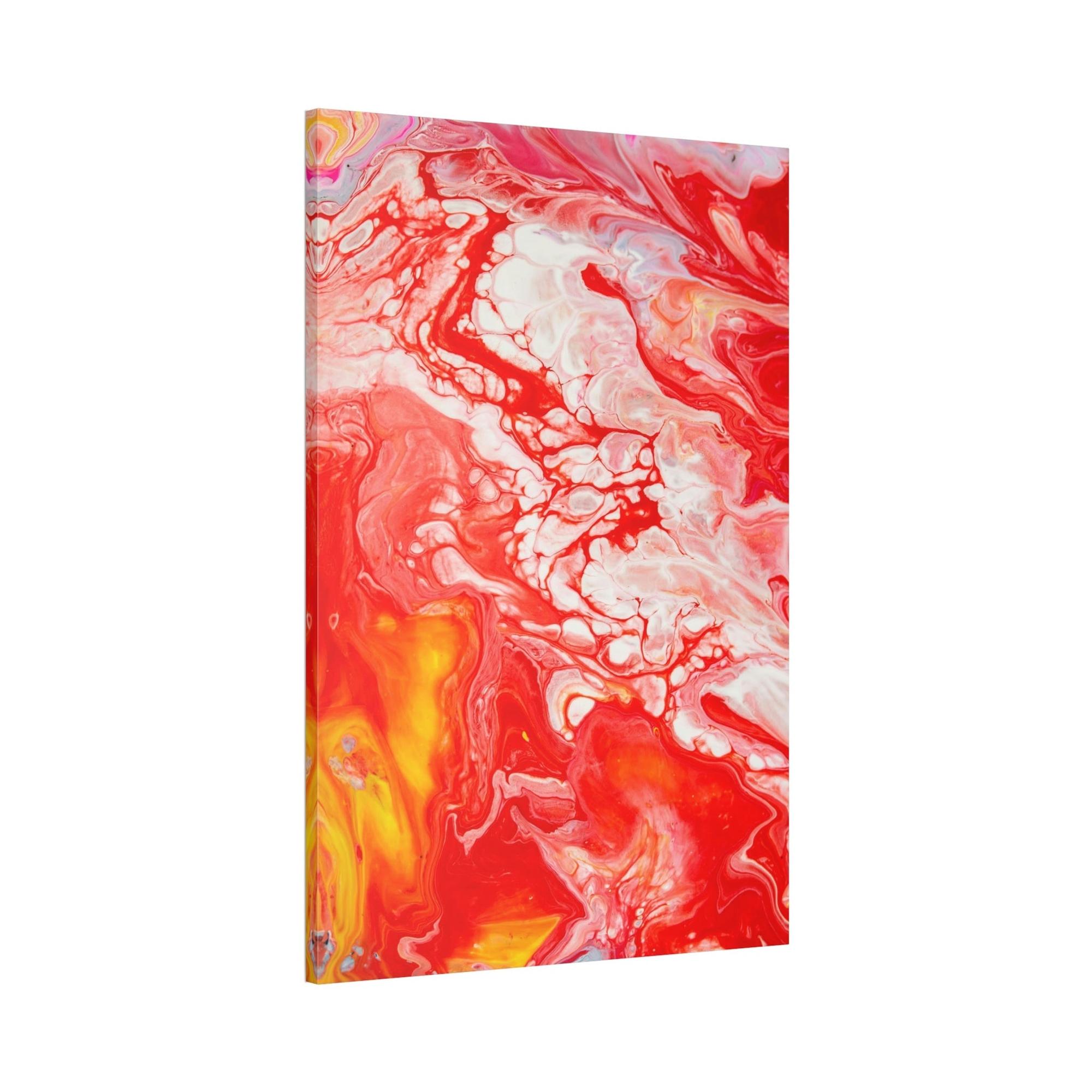 Red Abstract Art Abstract Passion: A Stunning Red Art Print on Framed Poster and Canvas