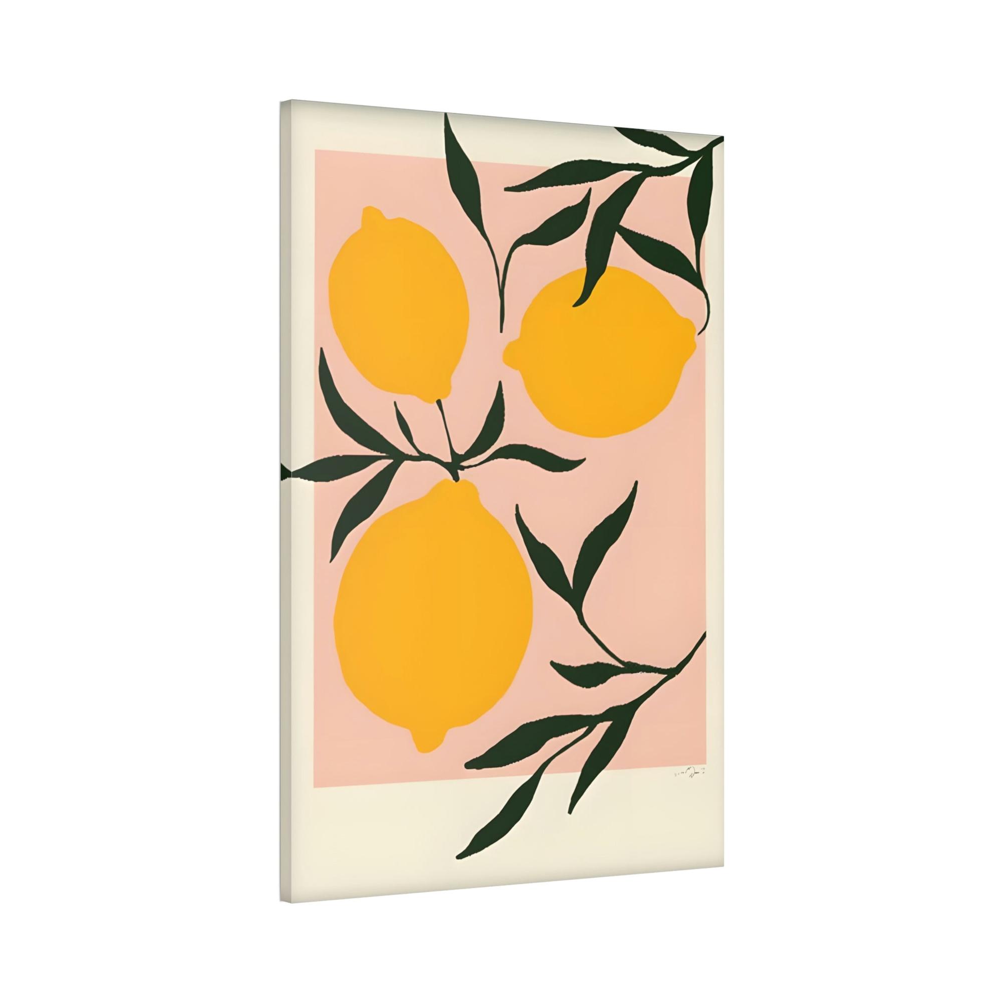 Yellow Refreshing and Vibrant Framed Poster and Canvas Print of Yellow Lemons