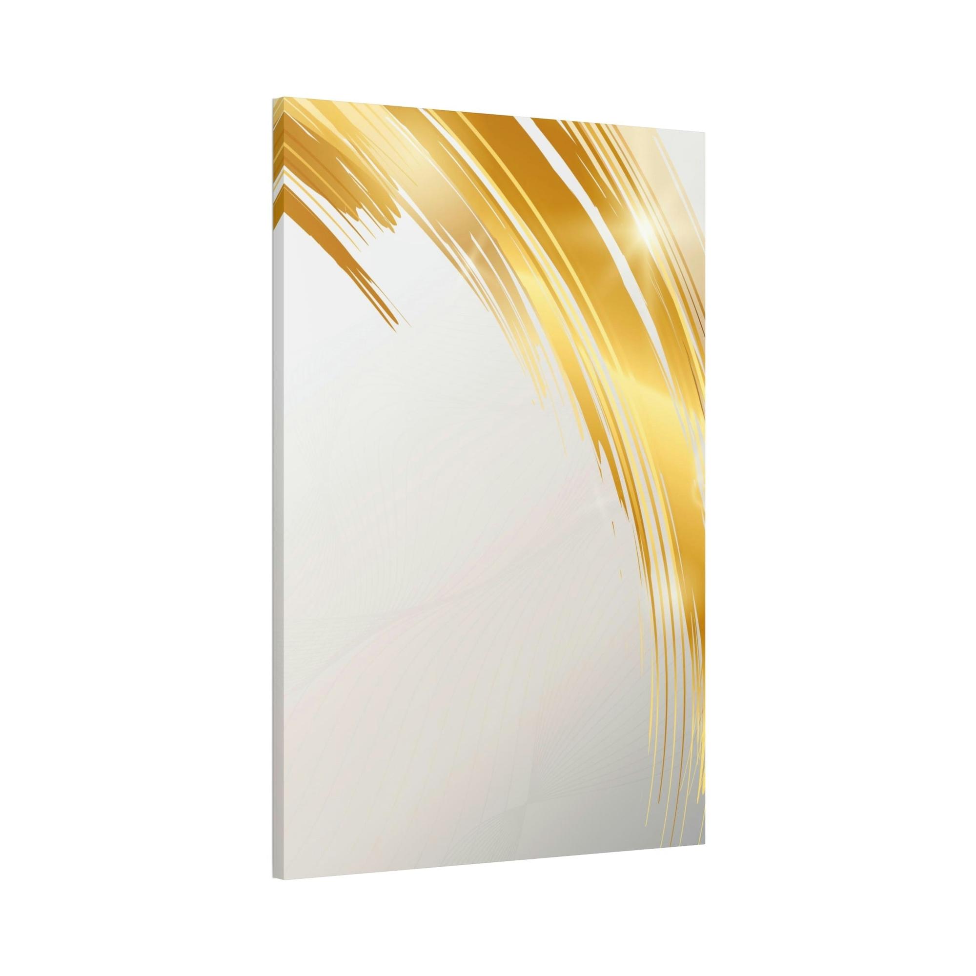 Gold Abstract Art Gilded Elegance: Gold Abstract Art on Natural Canvas & Poster