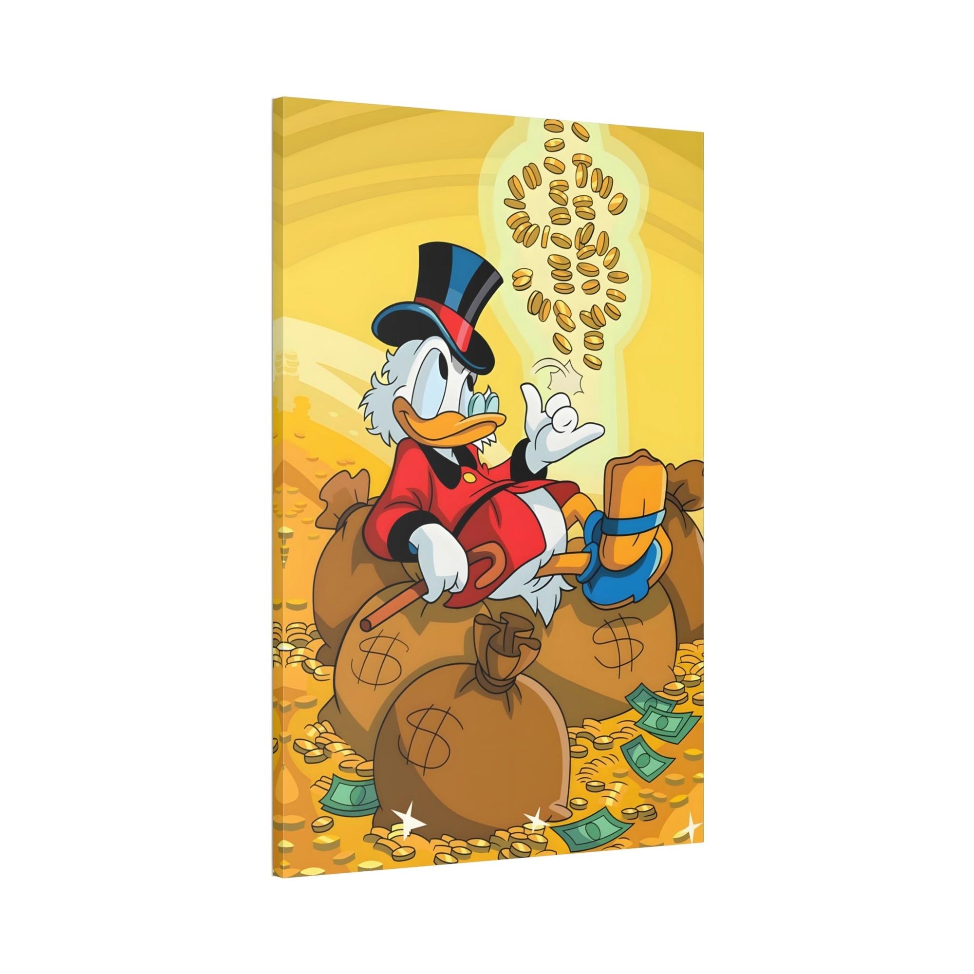 Monopoly & Motivation The Million-Dollar Duck: Street Art Style Canvas Print of a Duck by Alec Monopoly