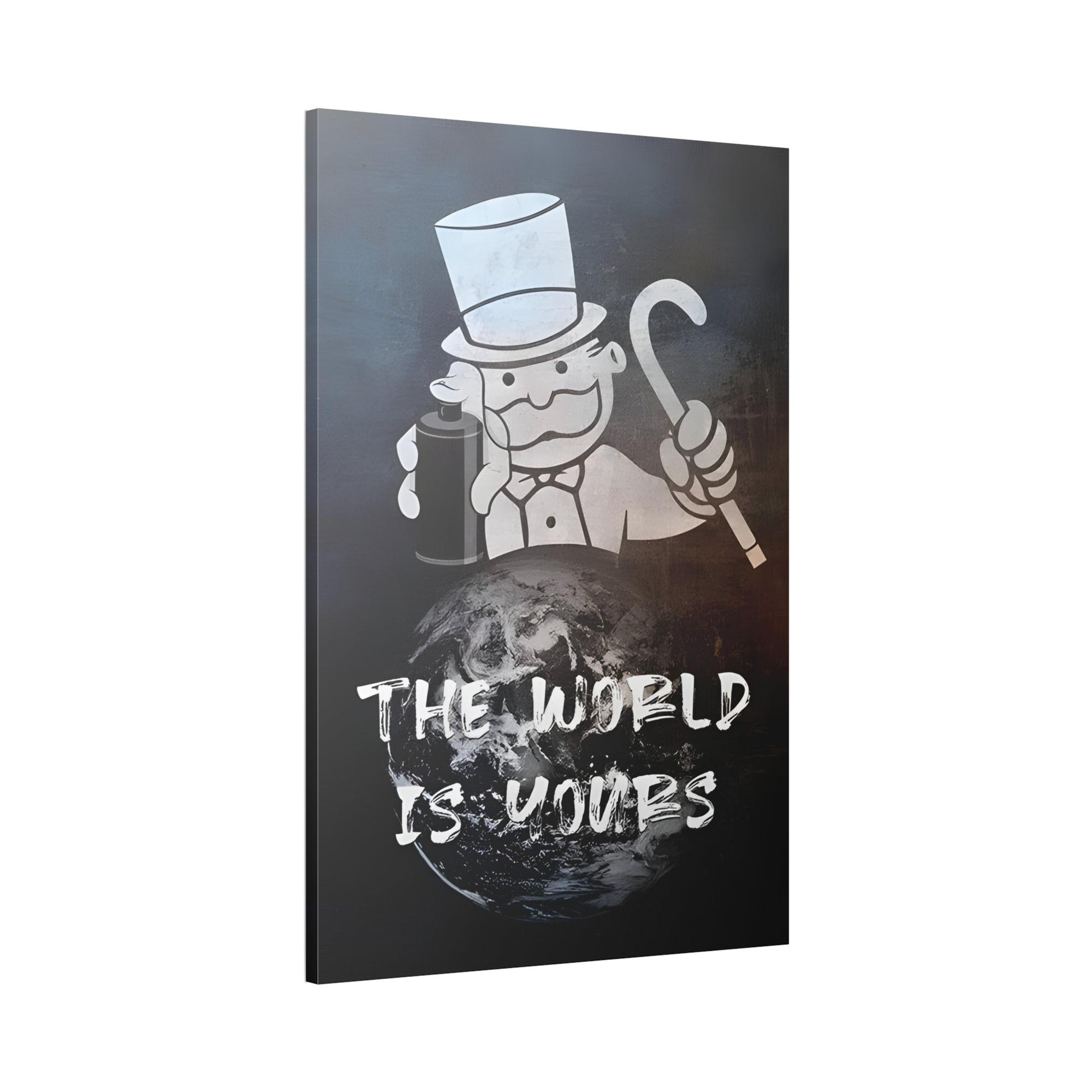 Monopoly & Motivation Motivation's Monopoly: Inspiring Wall Art on Natural Canvas
