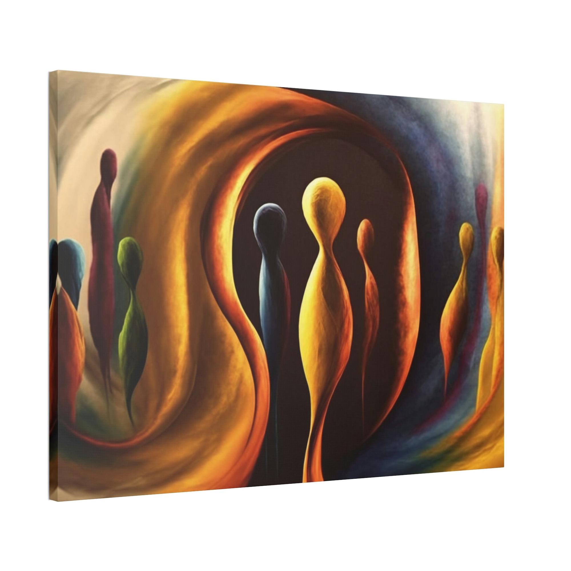 Abstract Figures Framed Poster & Poster of Abstract Figures: A Symphony of Movements