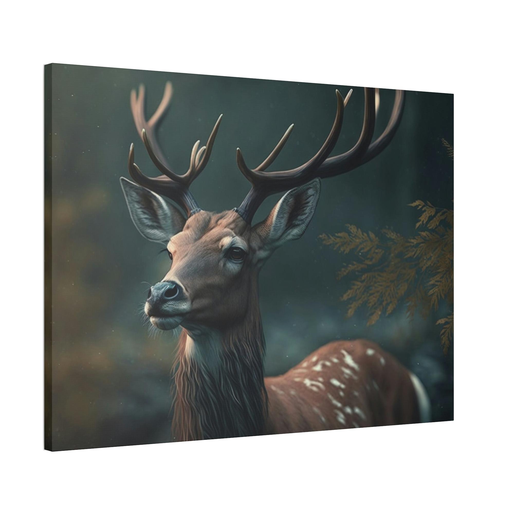 Deers Deer Portrait: A Canvas Wildlife Showcase