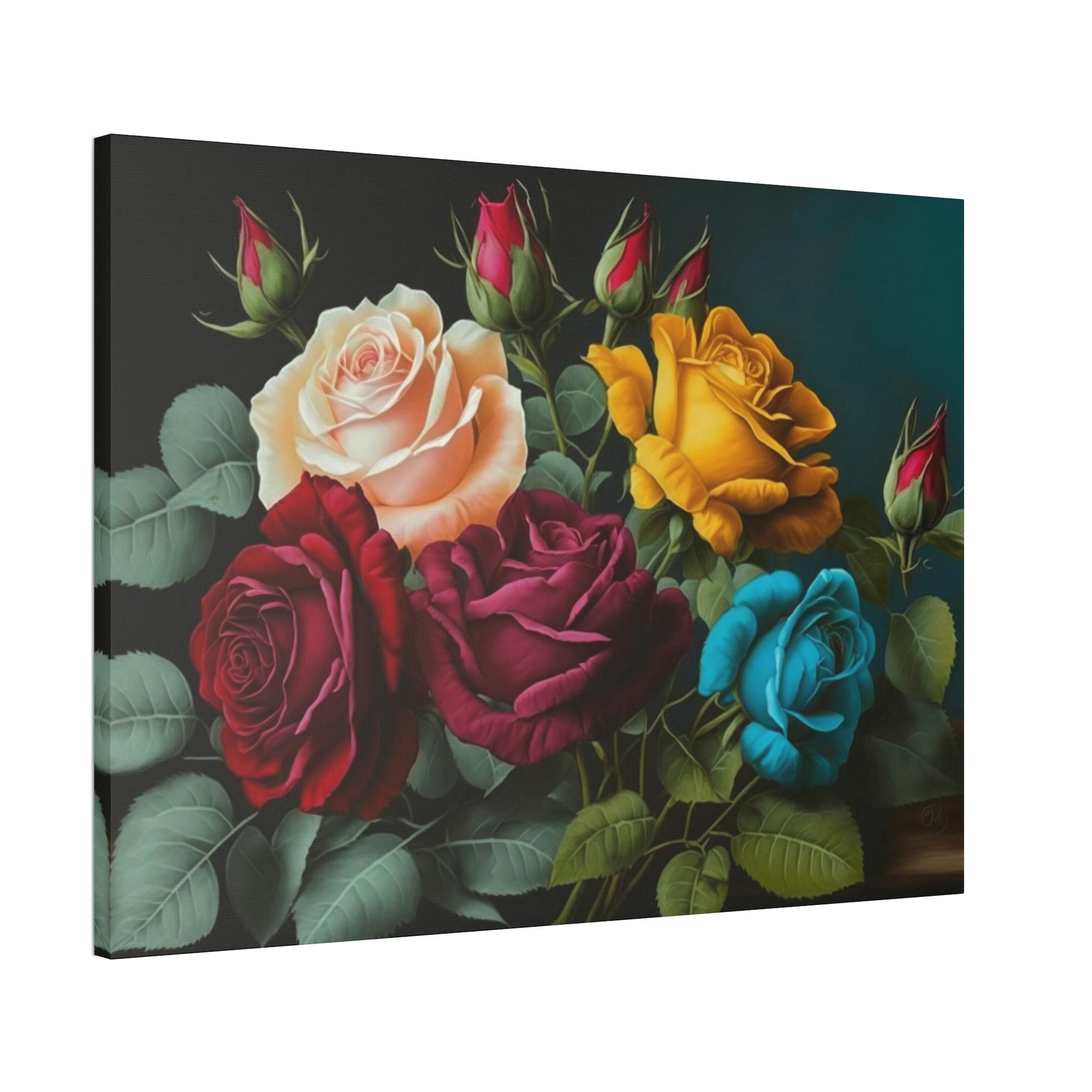 Roses The Elegance of Roses: A Sophisticated Painting on Canvas