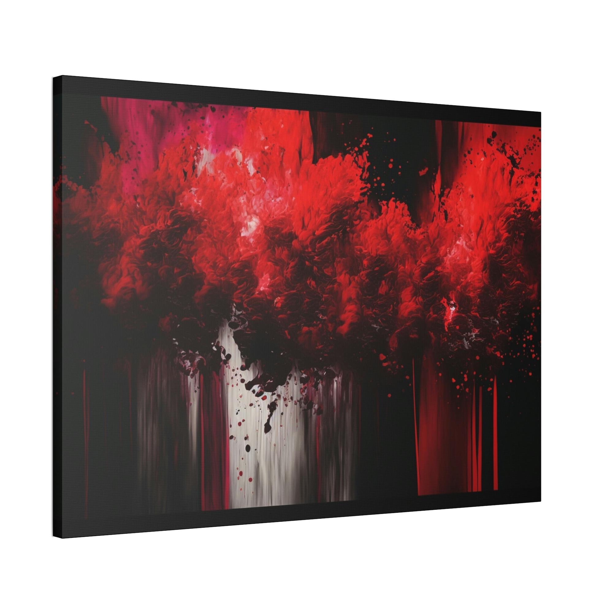 Red Abstract Art Crimson Chaos: Red Abstract Art