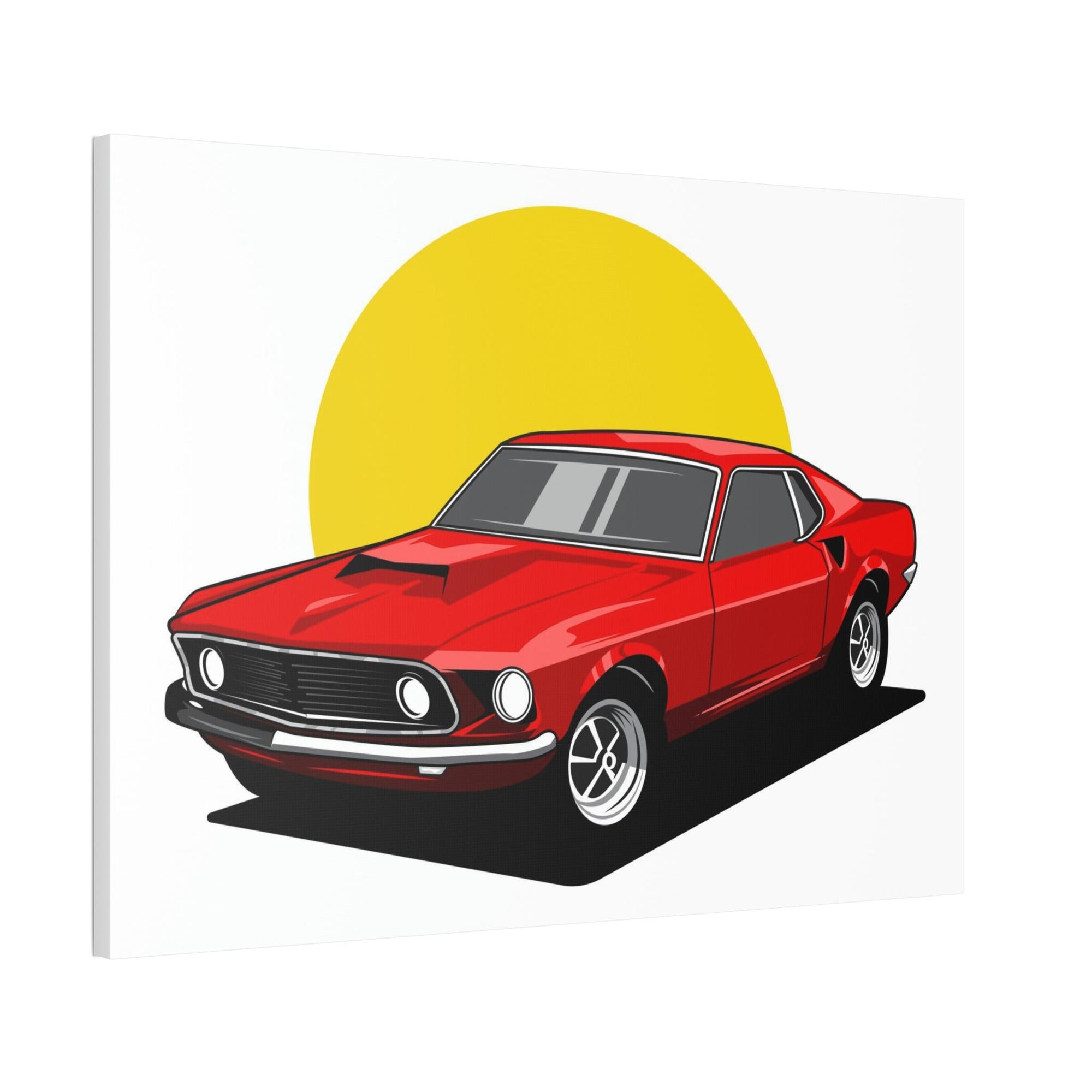 undefined Graceful Power: Mustang Wall Art on Natural Canvas and Poster