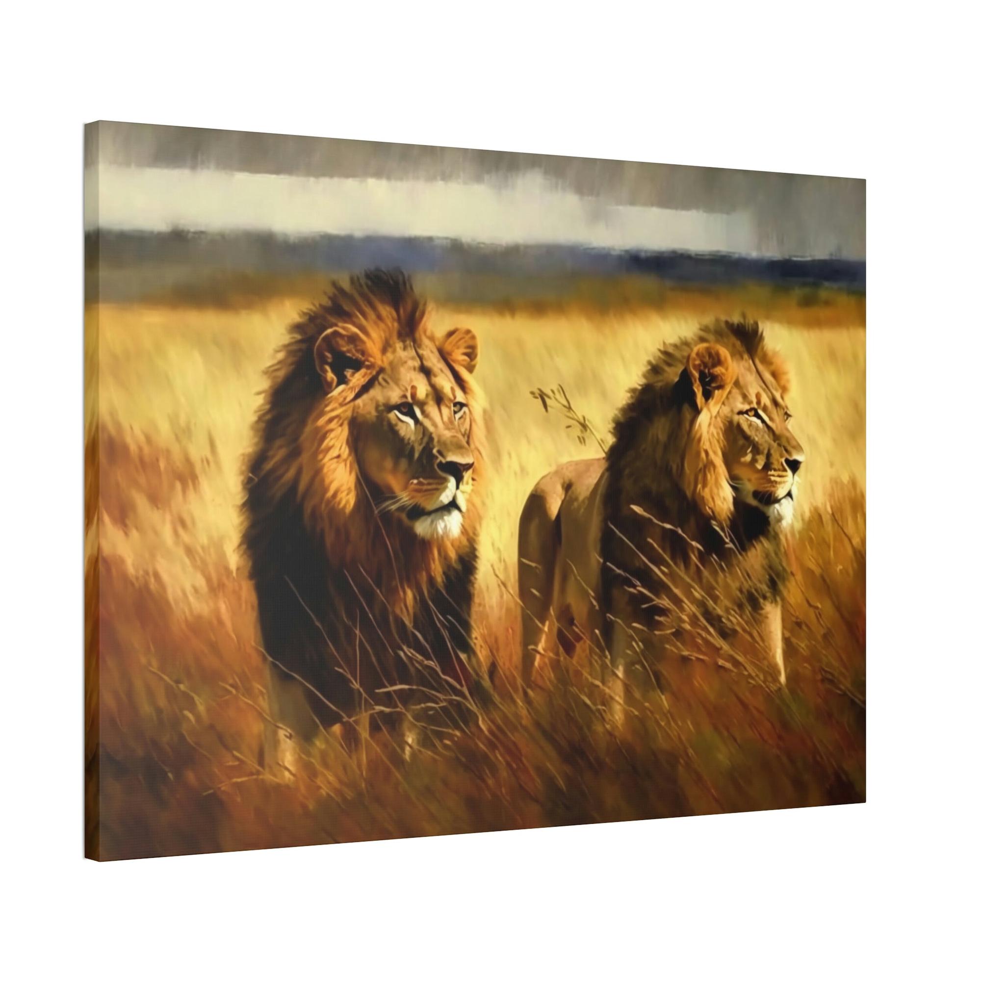 Lions King of Beasts: A Painting of Lions