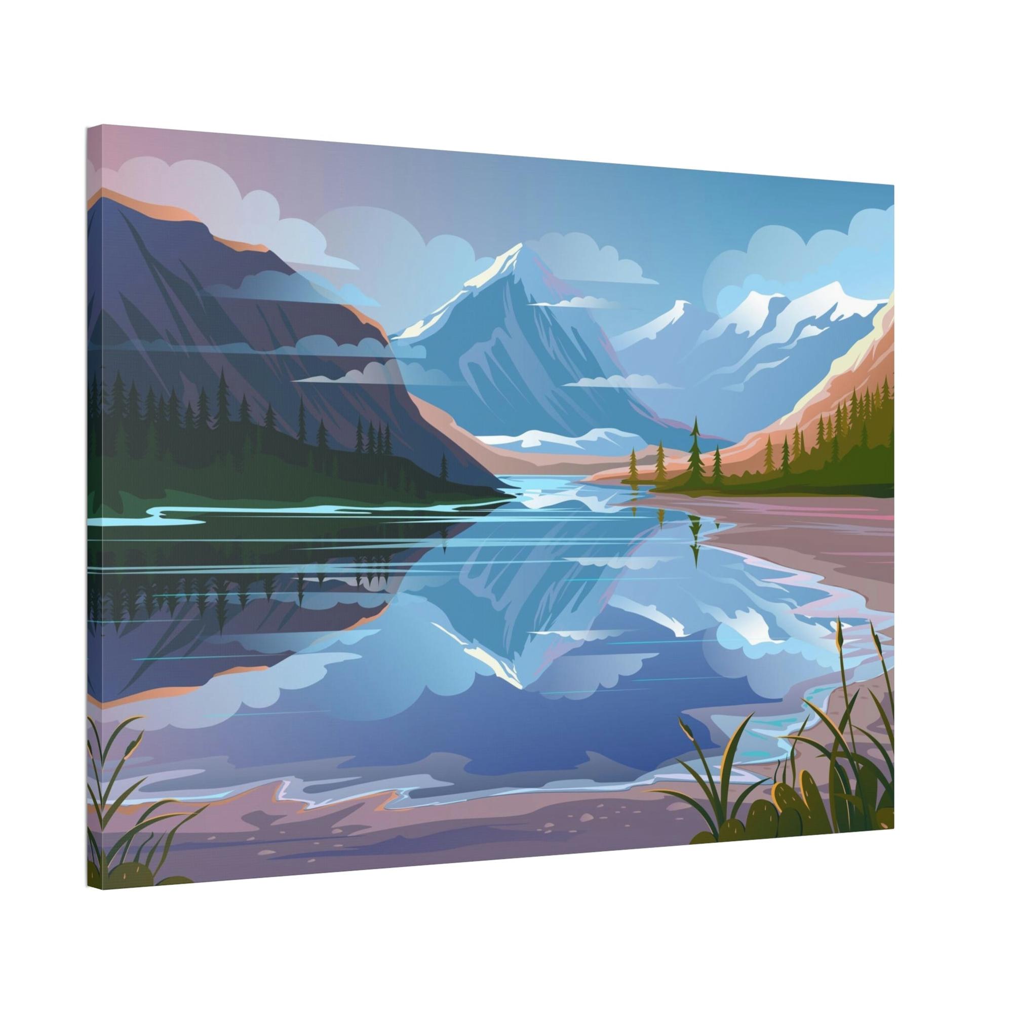 Lakes And Rivers Reflections of Serenity: Natural Canvas Wall Art of Tranquil Lakes and Rivers