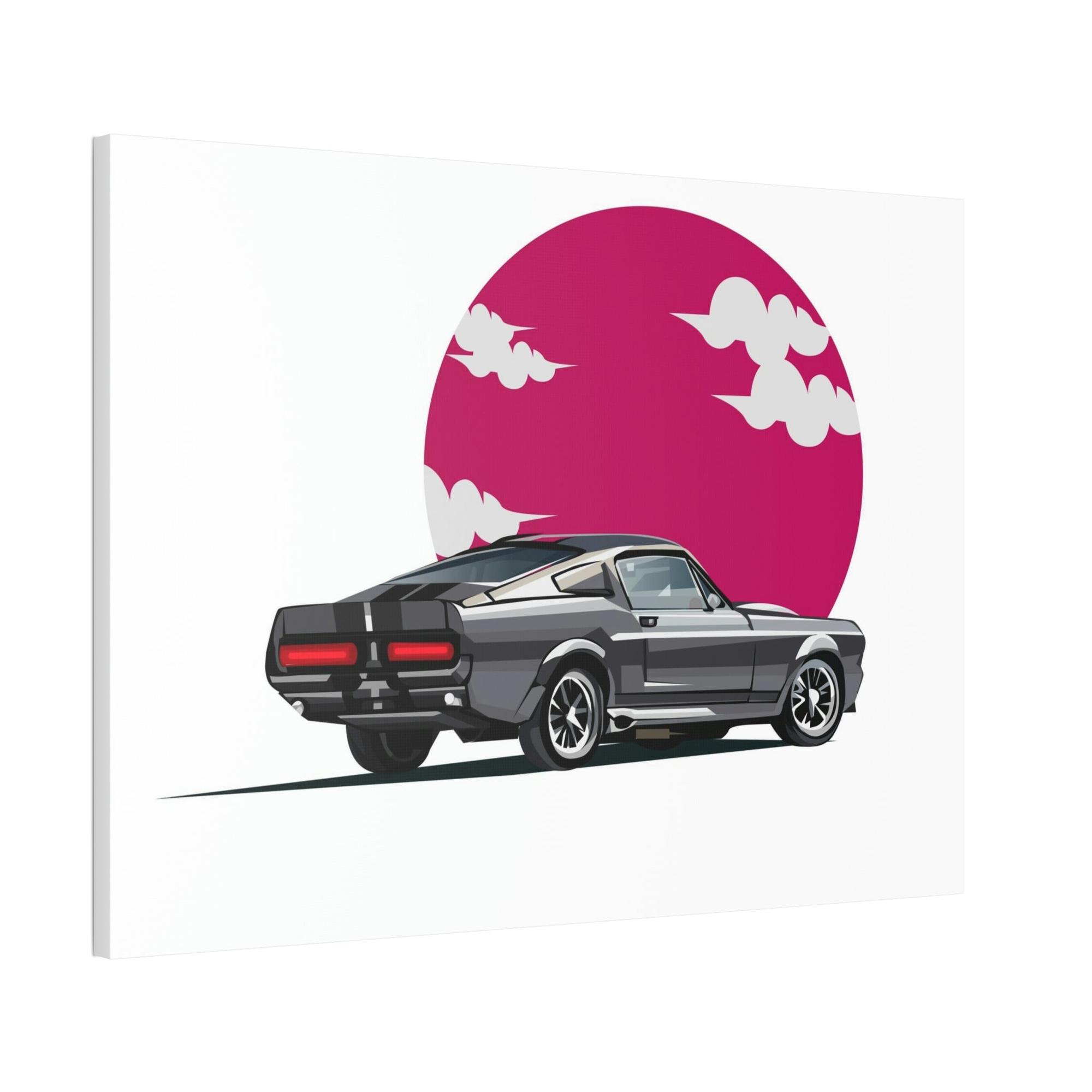 Mustang Iconic Mustang: Framed Poster and Art Print on Canvas