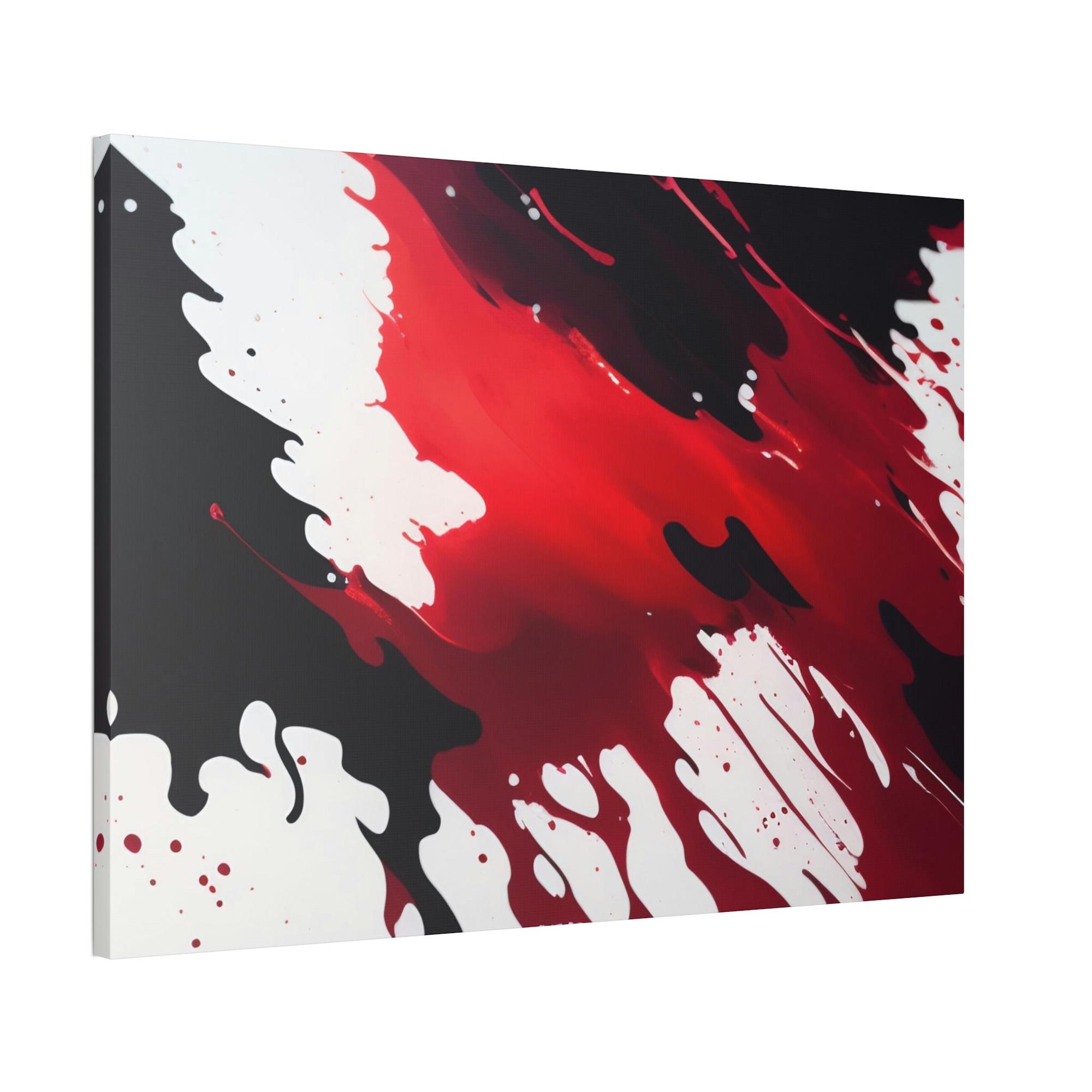 undefined Bold and Striking: Red Abstract Canvas and Framed Poster
