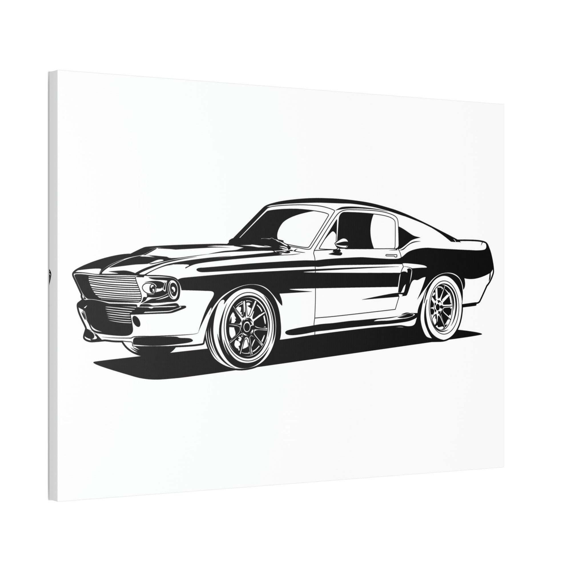 Mustang Racing Spirit: Mustang Framed Canvas Print and Wall Art