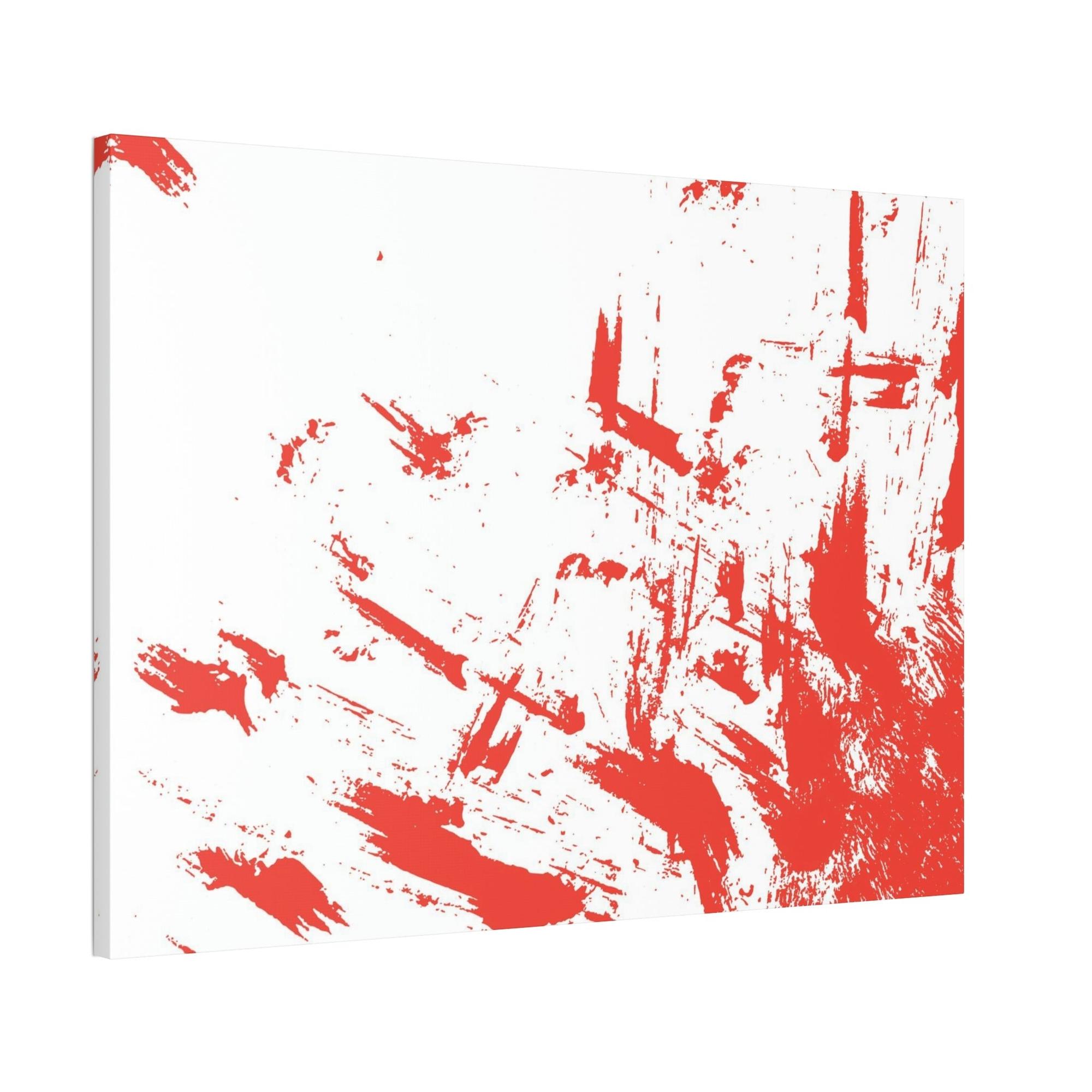 undefined The Beauty of Simplicity: Red Abstract Canvas and Print Collection
