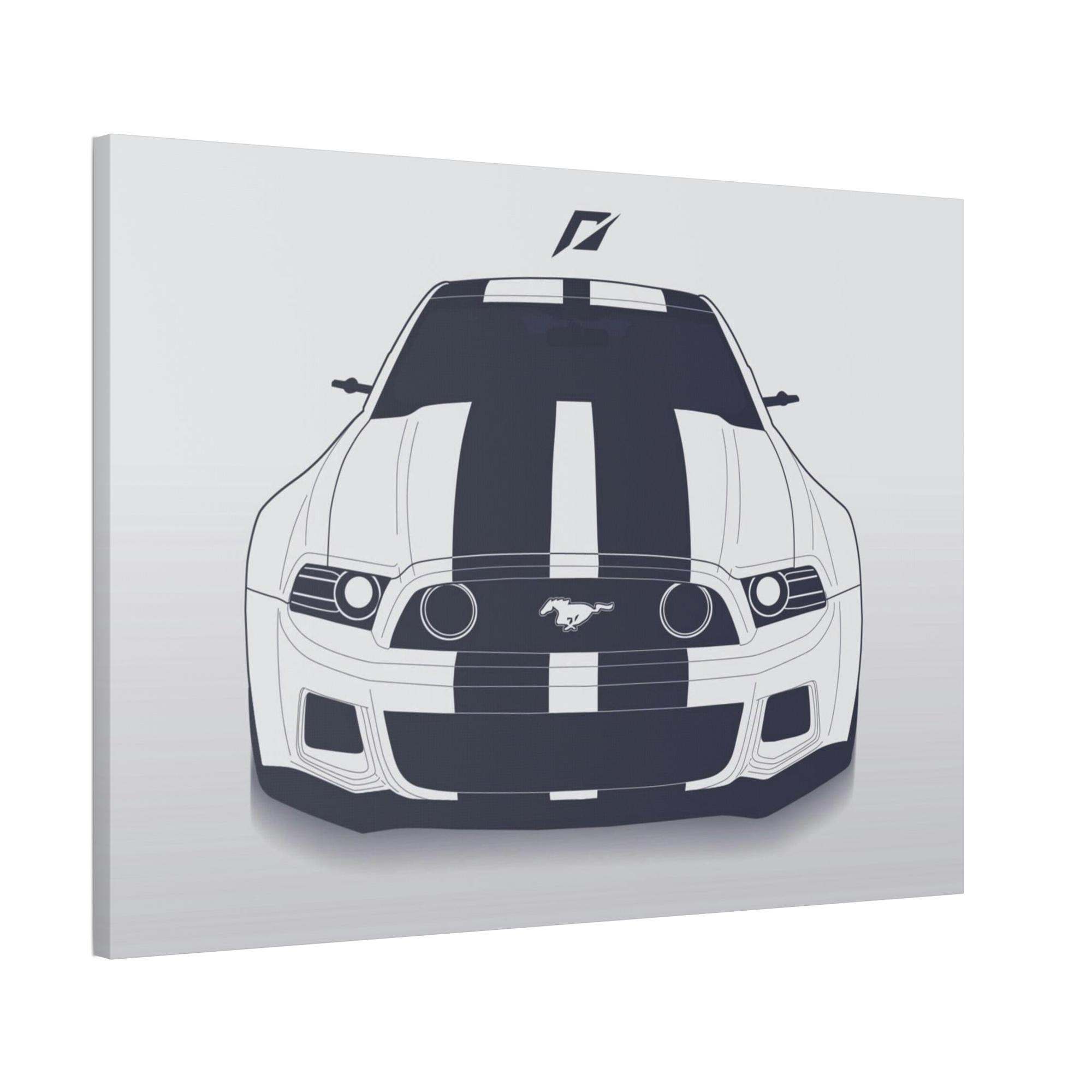 Mustang The Art of Speed: Framed Canvas Poster Featuring a Mustang Sports Car