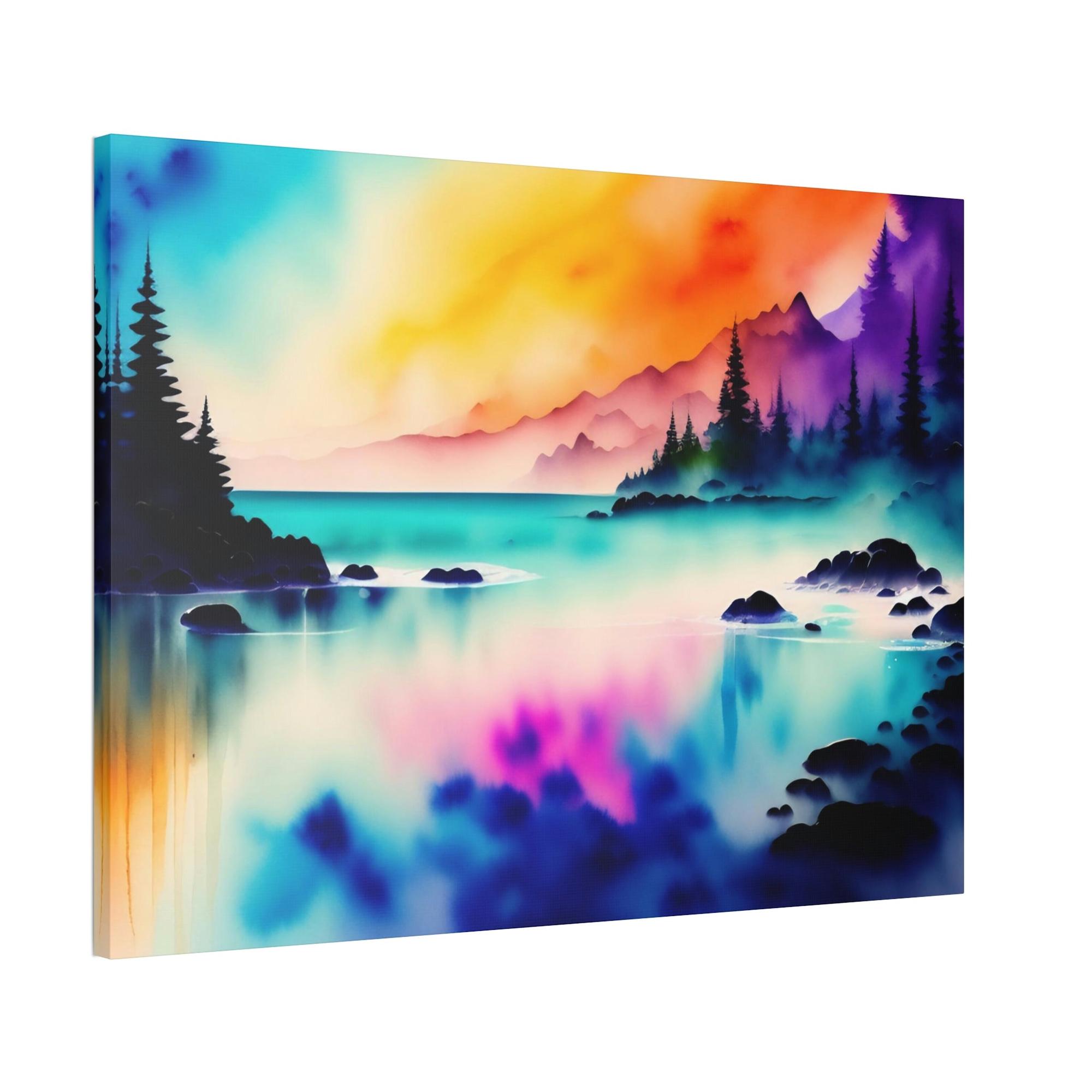 Lakes And Rivers Water's Charm: Artful Canvas and Poster Print of Lakes and Rivers