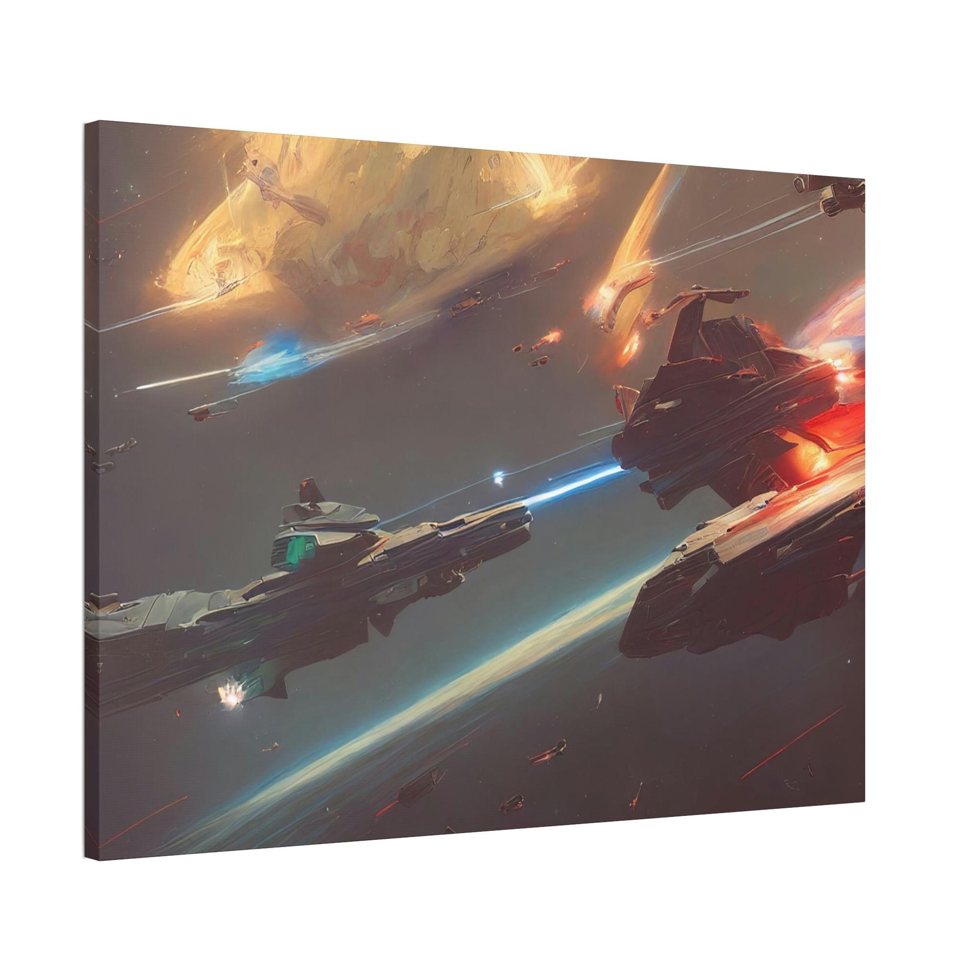 undefined Star Wars Saga: Natural Canvas & Poster Print of Iconic Movie Moments