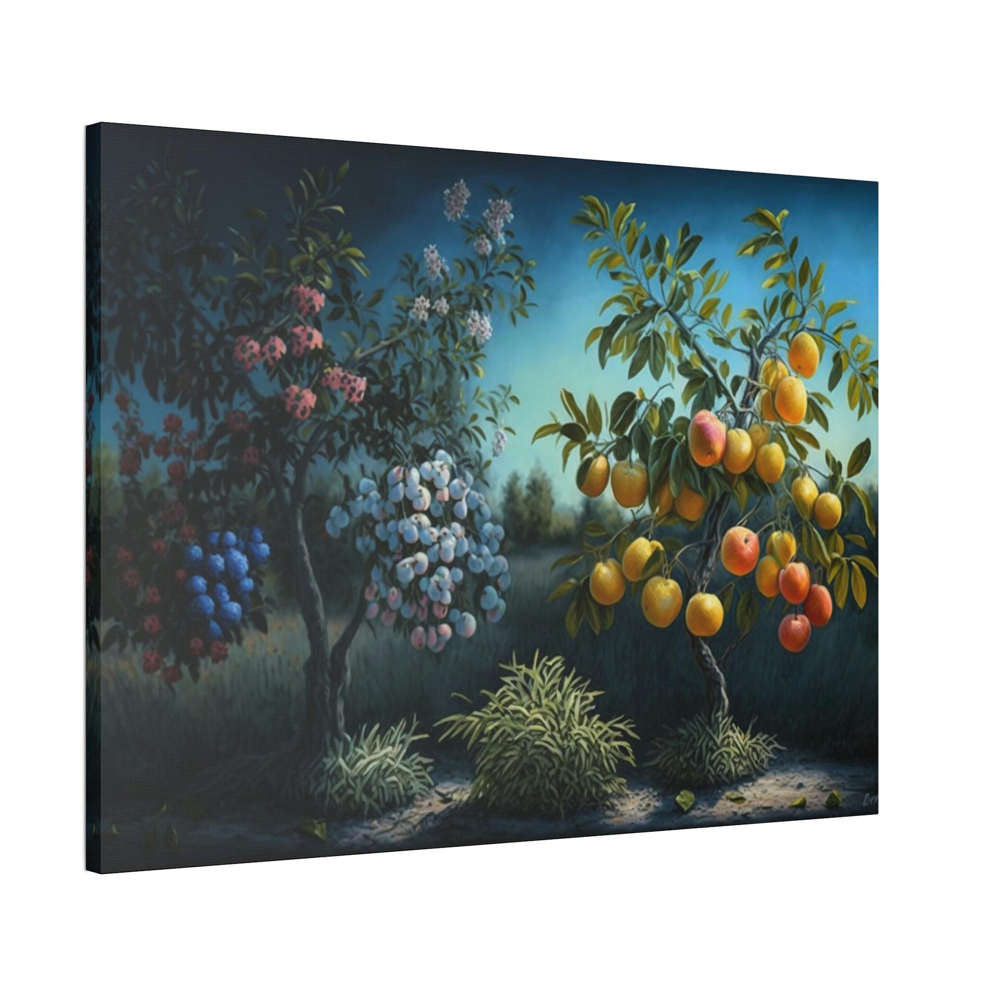 Fruit Trees Blossoming Orchard: Fruit Trees Canvas Art