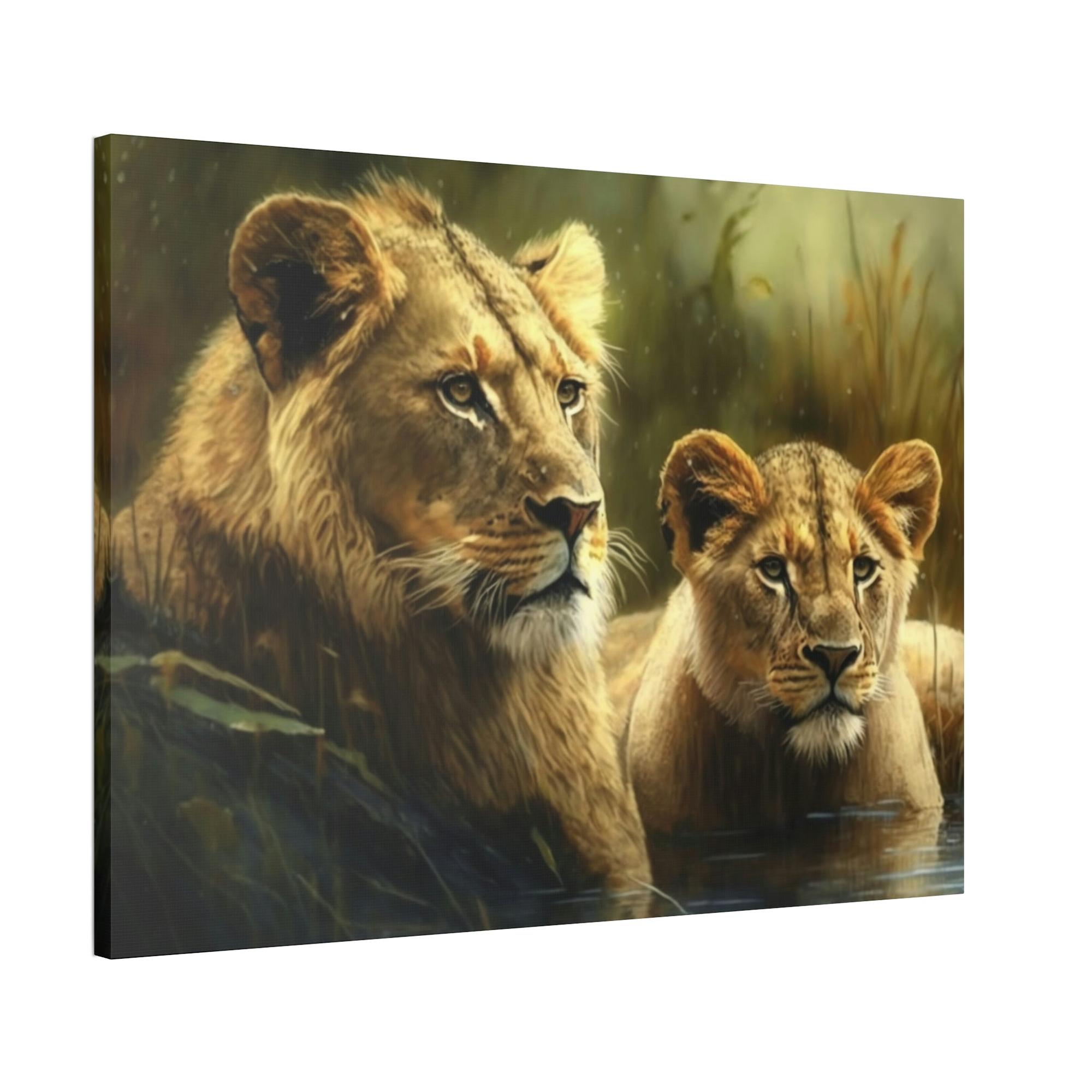 Lions Radiance of the Sun: A Painting with Lions