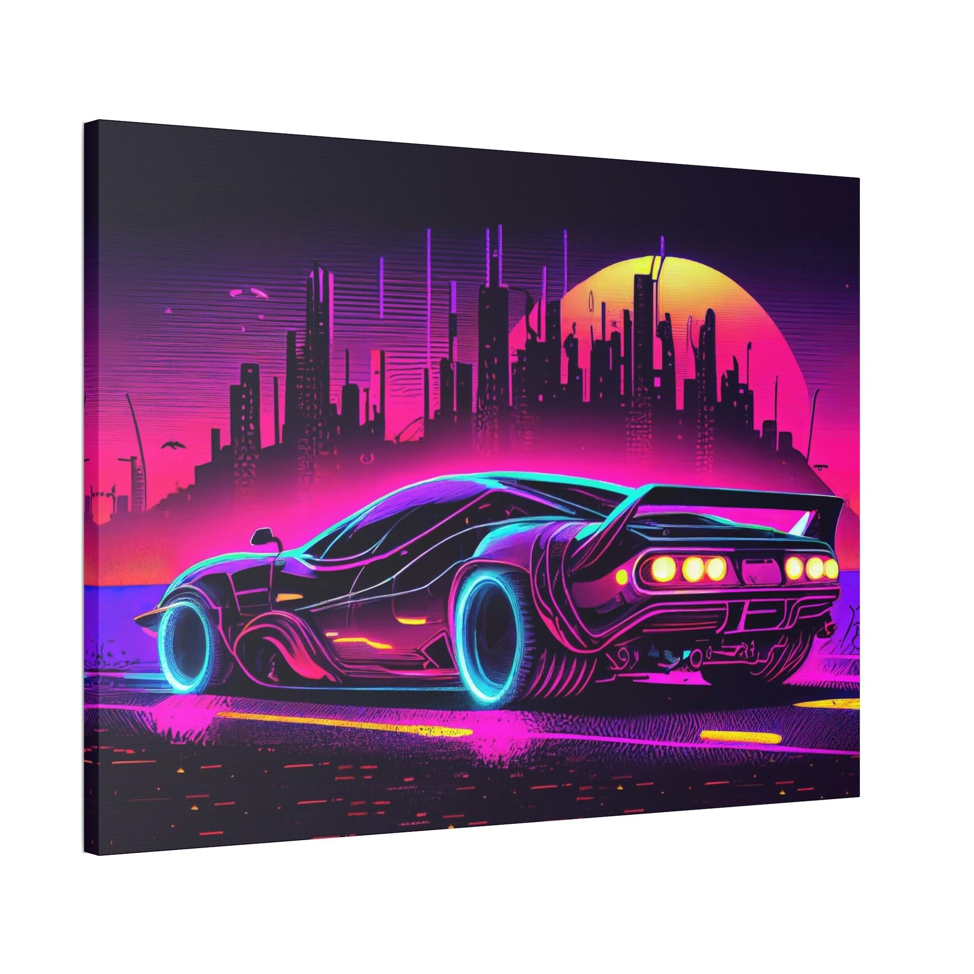 Neon Neon Illumination: Illuminating Wall Art Prints with Vibrant Colors on Canvas