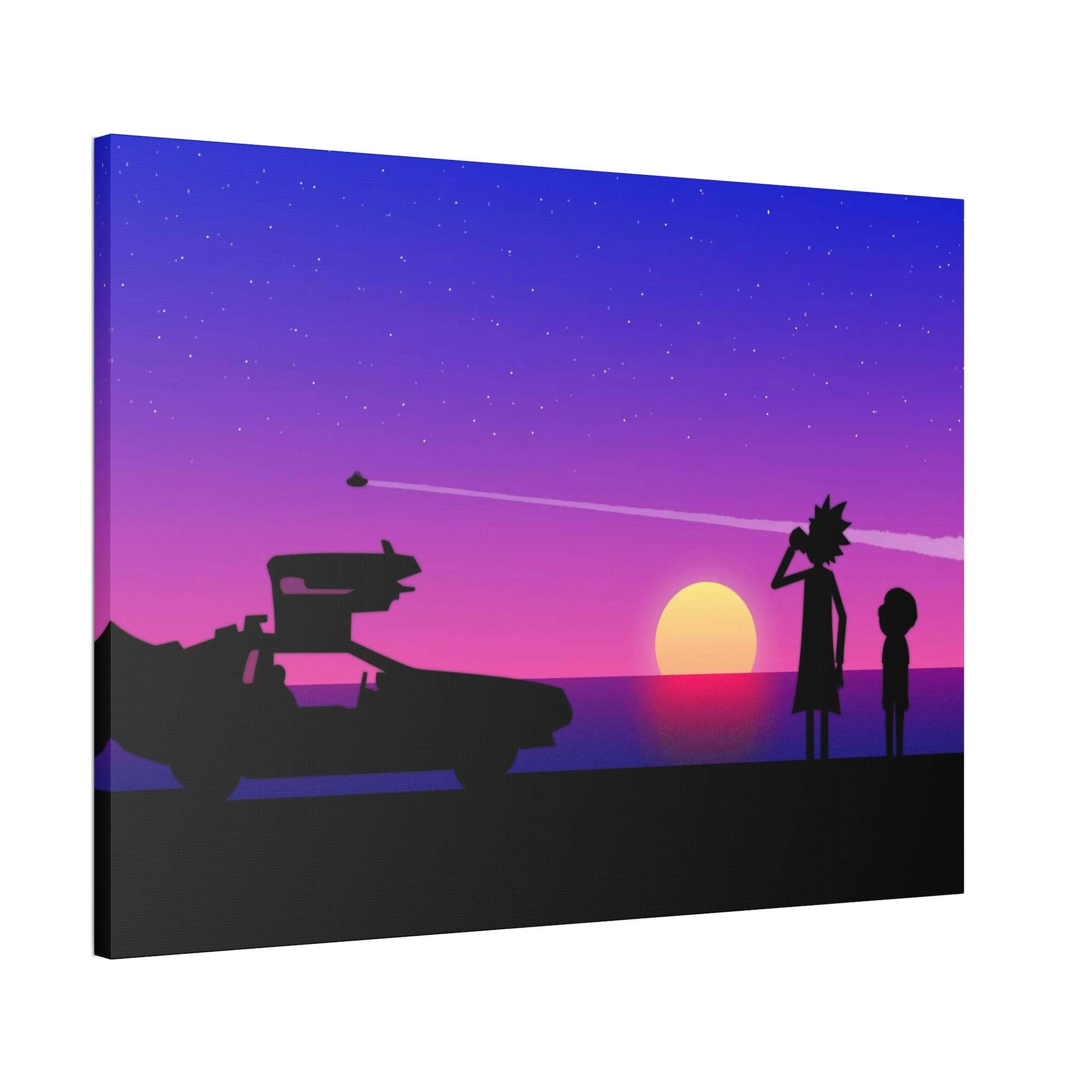 Rick And Morty Art Out-of-This-World Creativity: Framed Canvas Rick and Morty Art for Wall Decor