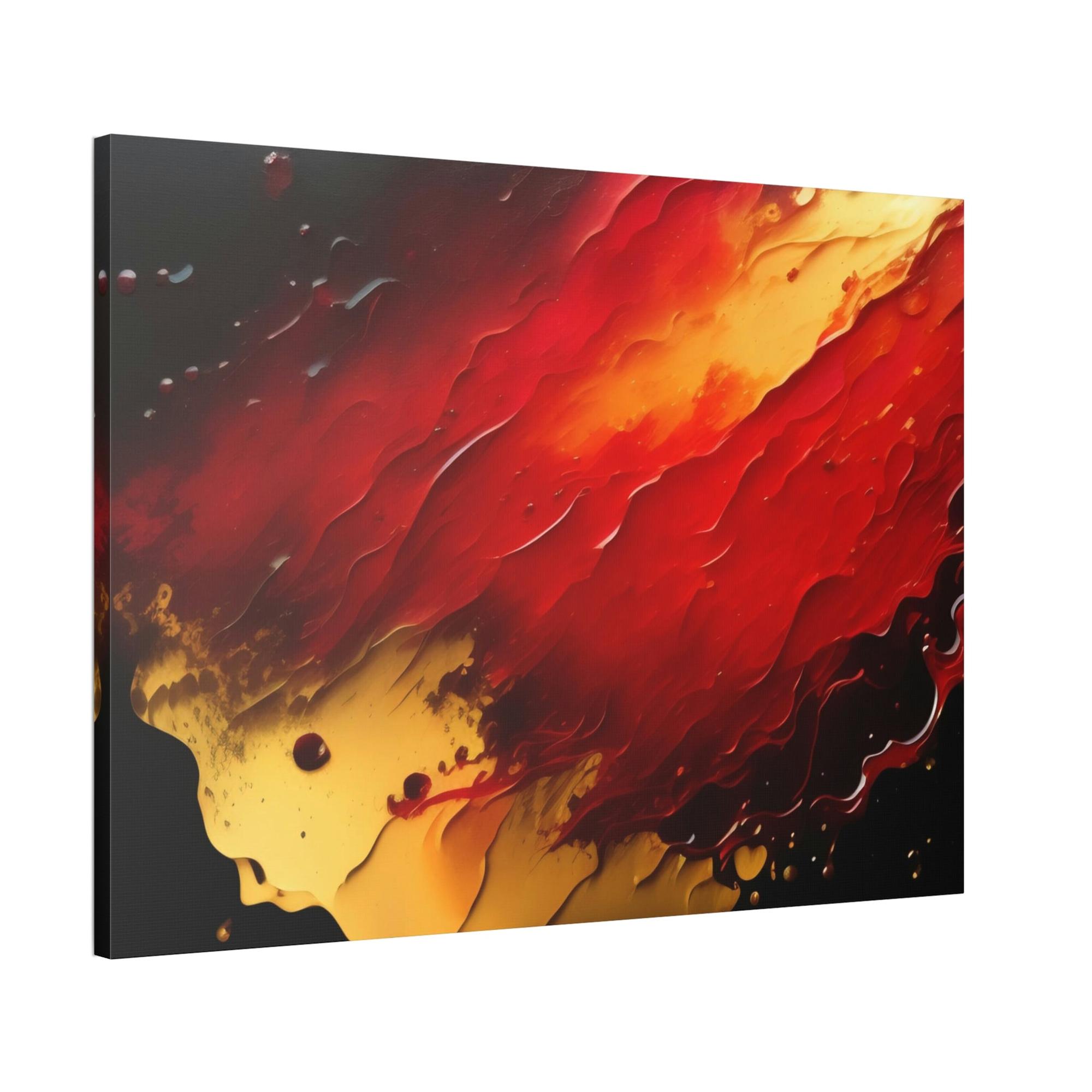 Red Abstract Art Shades of Passion: A Red Abstract Art Print on Poster and Canvas