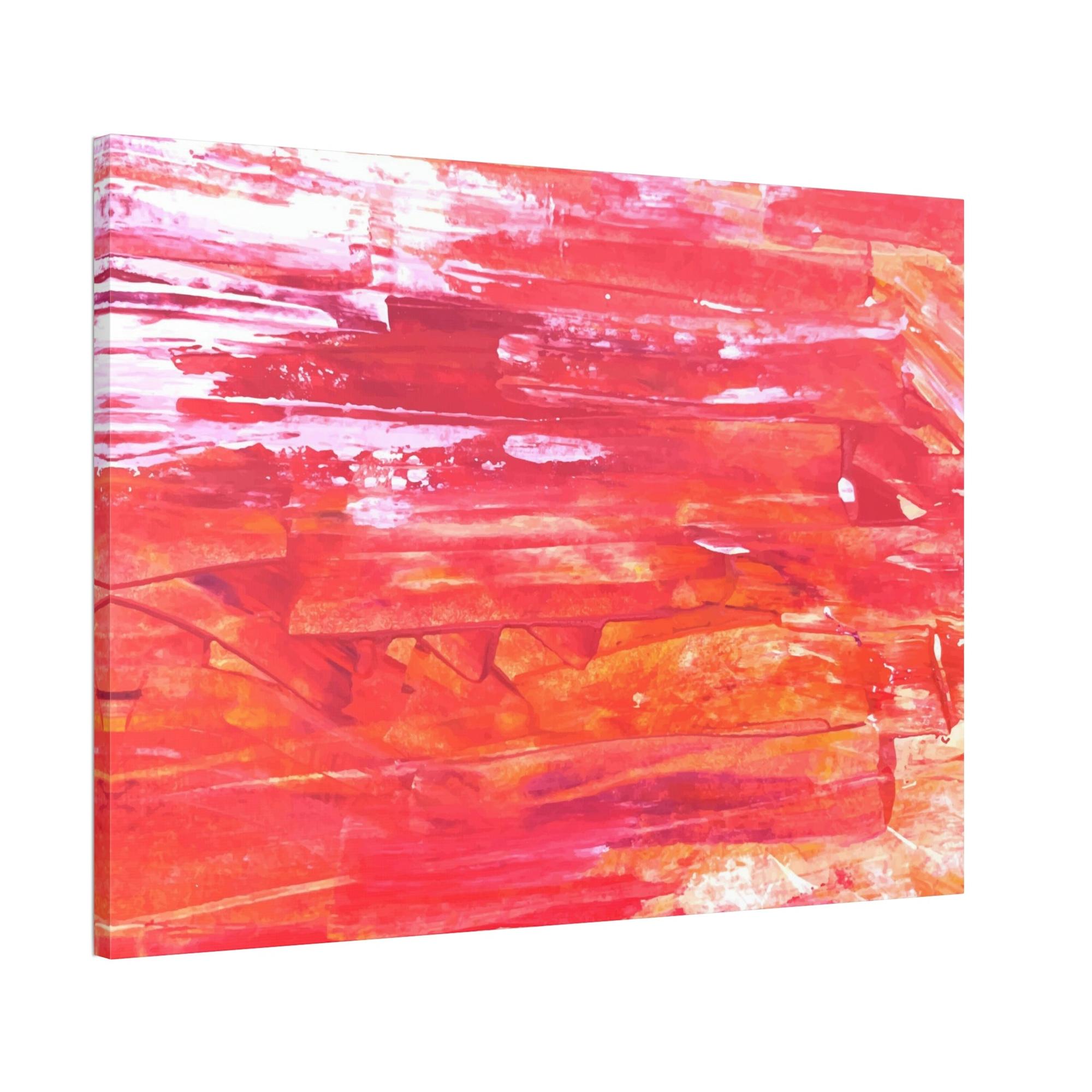 Red Abstract Art Red Inspiration: A Mesmerizing Print on Natural Canvas for Your Wall Decor