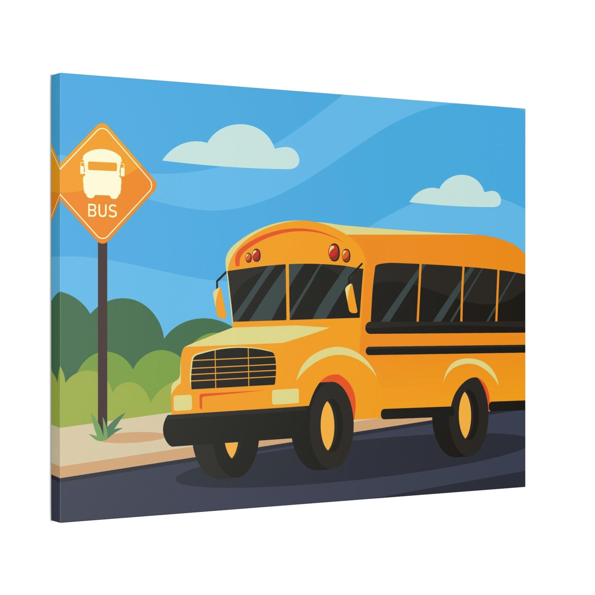 Bus Cityscape Symphony: Harmonizing Bus and Canvas & Poster Wall Art