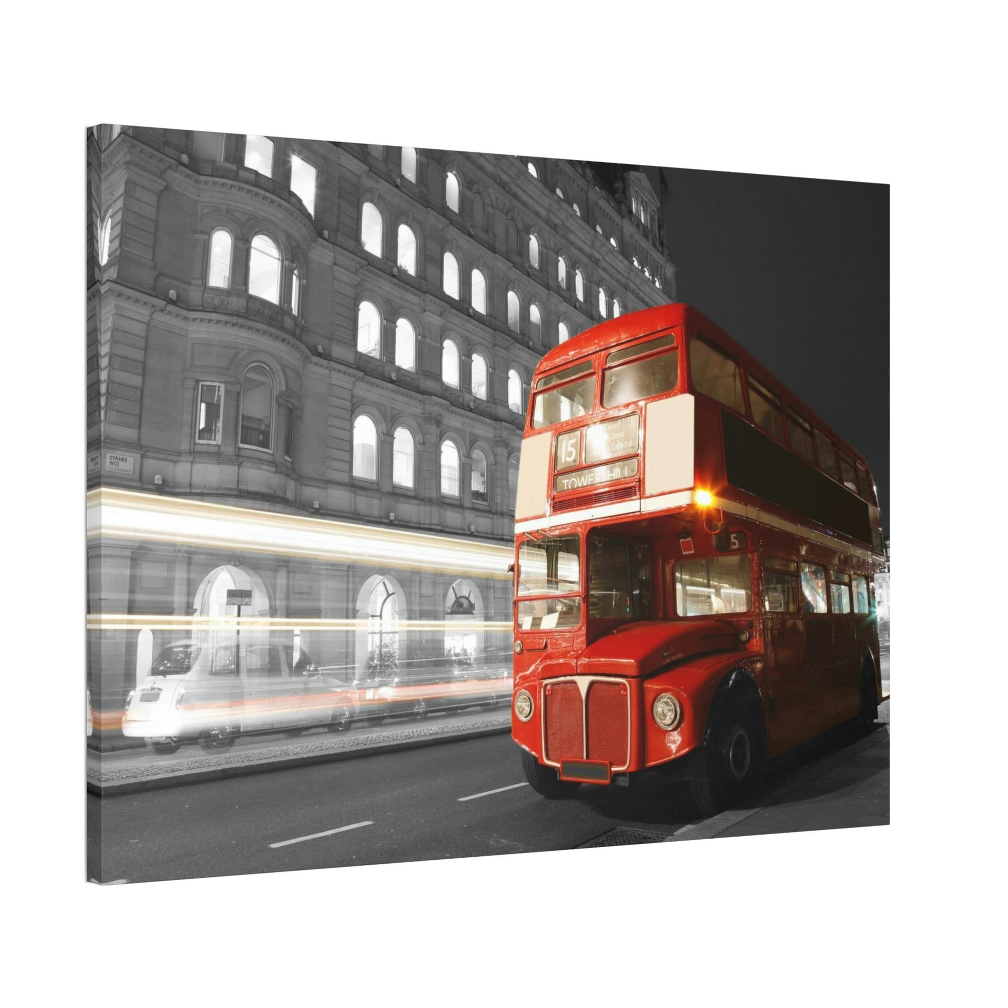 Bus Urban Rhythms: Bus Commute on Canvas & Poster Wall Art