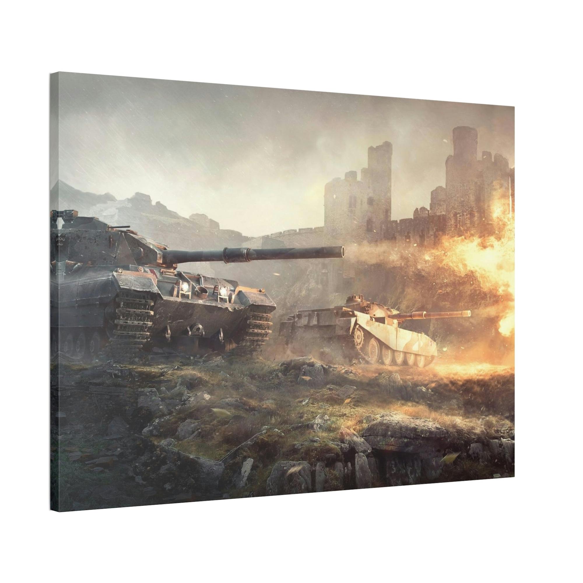 undefined Immersive Warzone: Engaging World of Tanks Canvas & Poster Wall Art