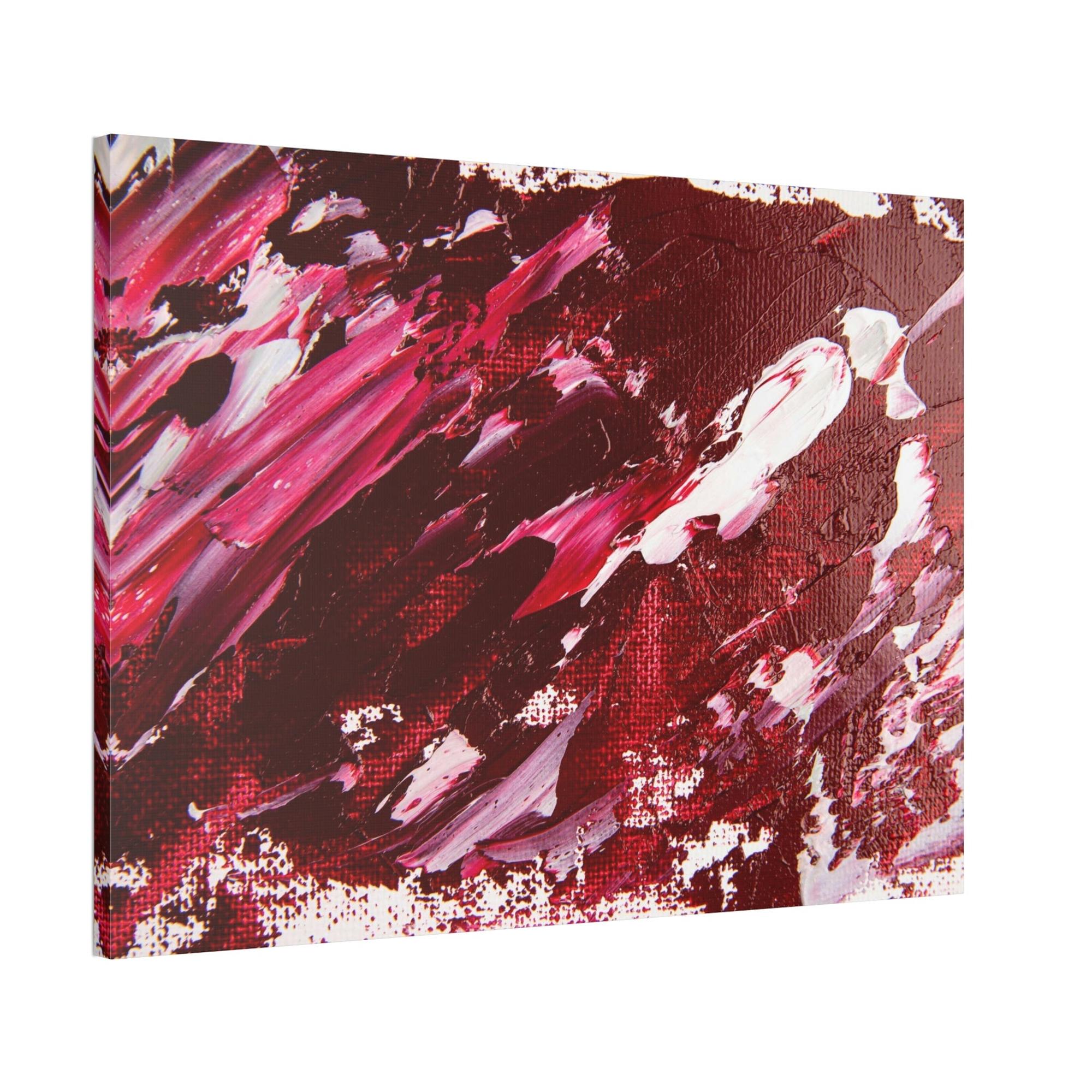 Red Abstract Art Red Fireworks: A Vibrant Print on Natural Canvas to Brighten Your Room