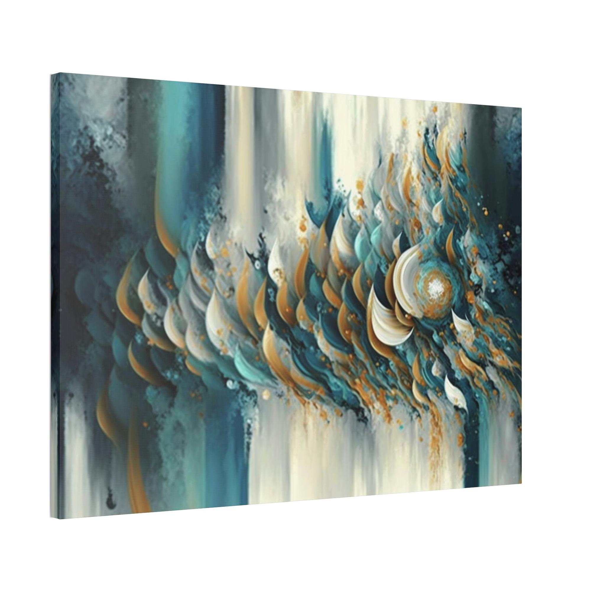 Teal Abstract Art Liquid Hues: Teal Abstraction